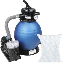 Sandfilteranlage 9600L/h mit Vorfilter inkl Filterbällen Sandfilteranlage 9600L/h mit Vorfilter inkl Filterbällen