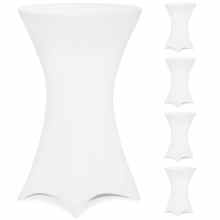 Stehtischhusse 5er-Set Weiß Ø80cm Stehtischhusse 5er-Set Weiß Ø80cm