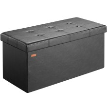Sitzbank Schwarz 80x40x40cm MDF faltbar Sitzbank Schwarz 80x40x40cm MDF faltbar