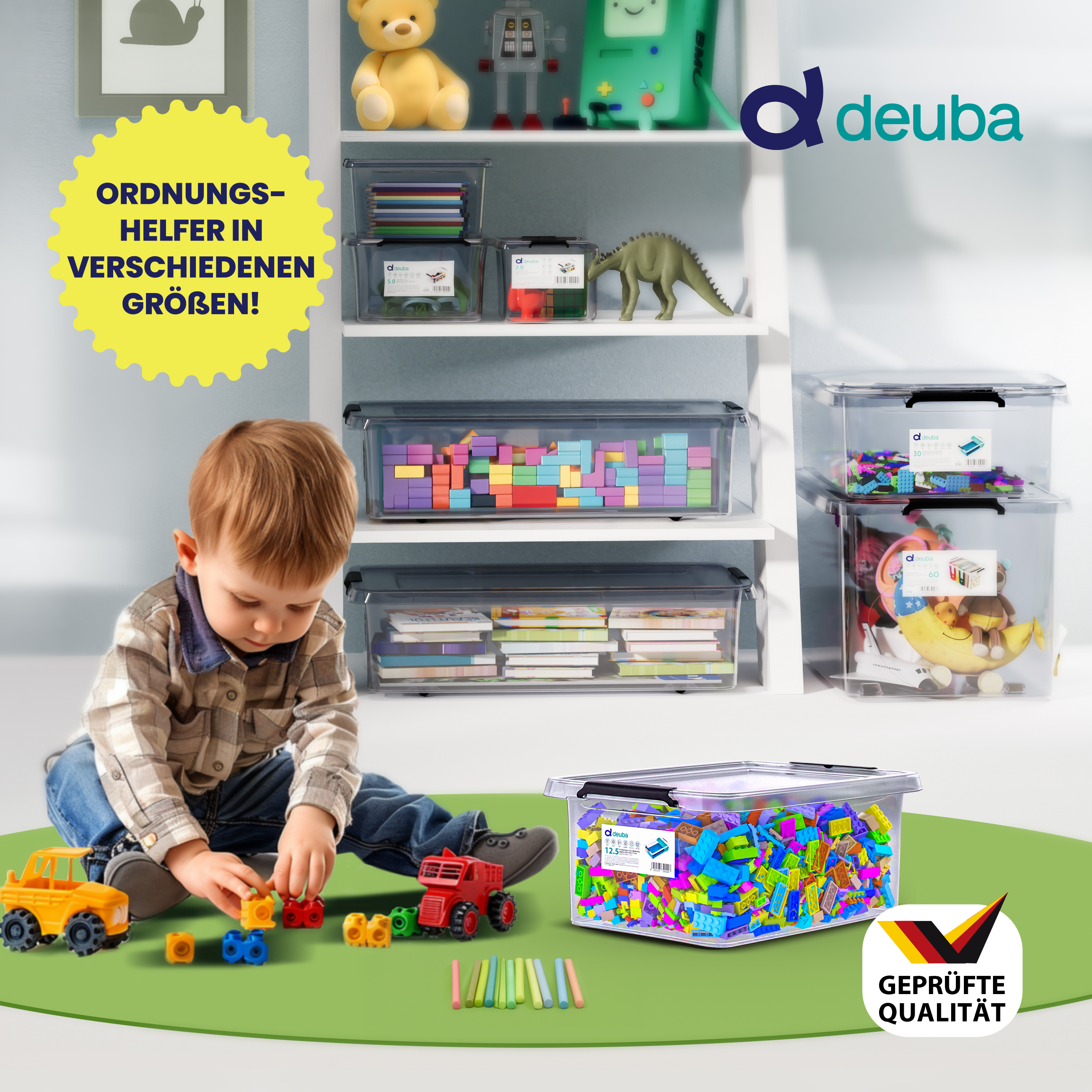 Aufbewahrungsbox 6er-Set Transparent 39x29x17cm 12,5L stapelbar – Bild 2