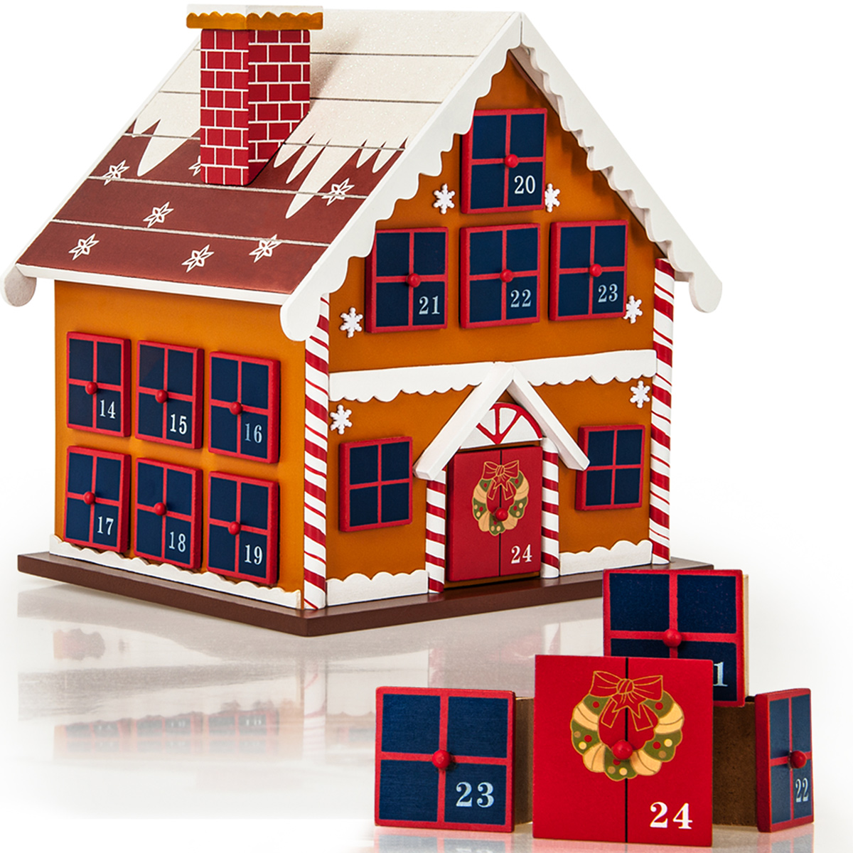 Adventskalender Winterhäuschen MDF – Bild 2