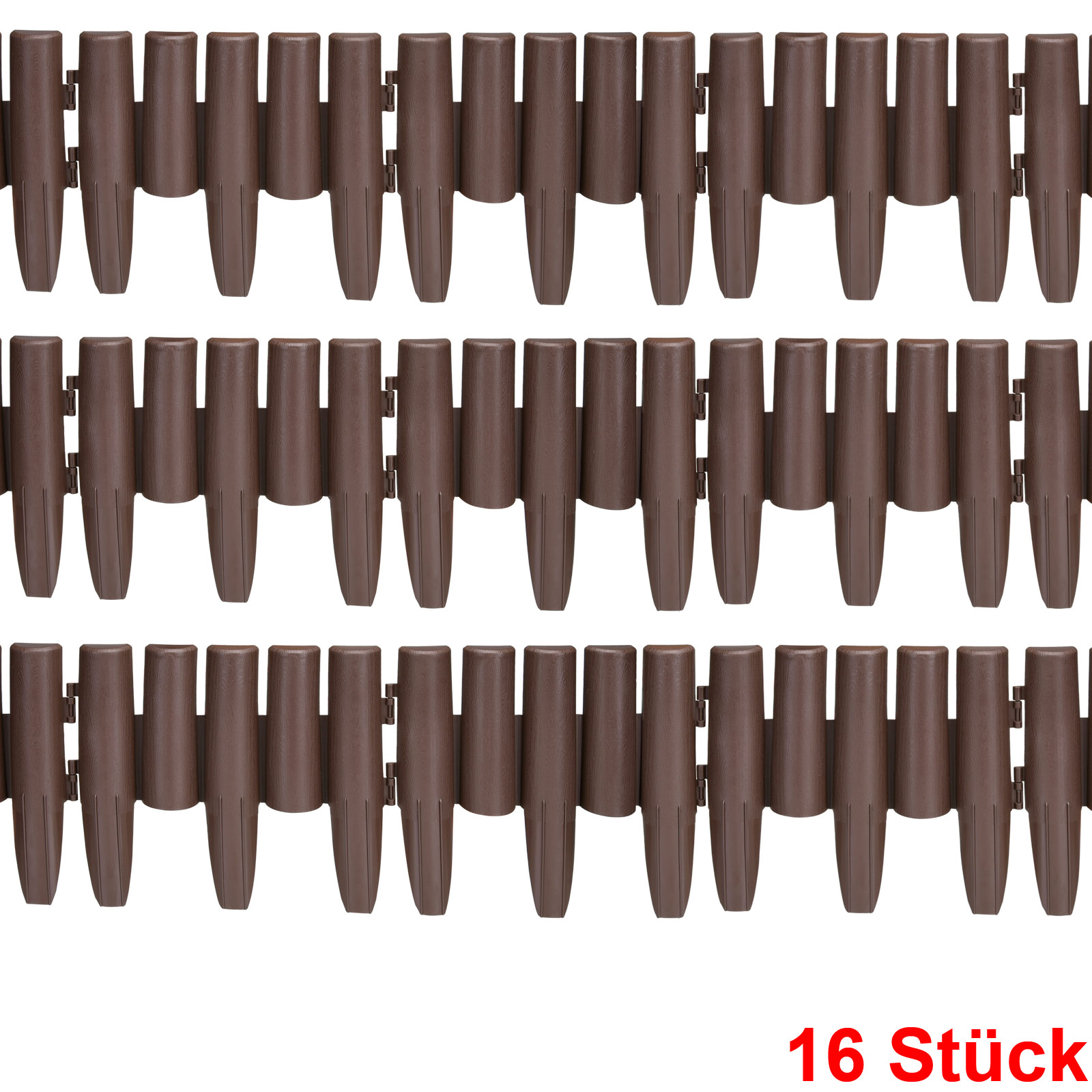 Beeteinfassung 2er-Set Braun 4,48m Beeteinfassung 2er-Set Braun 4,48m