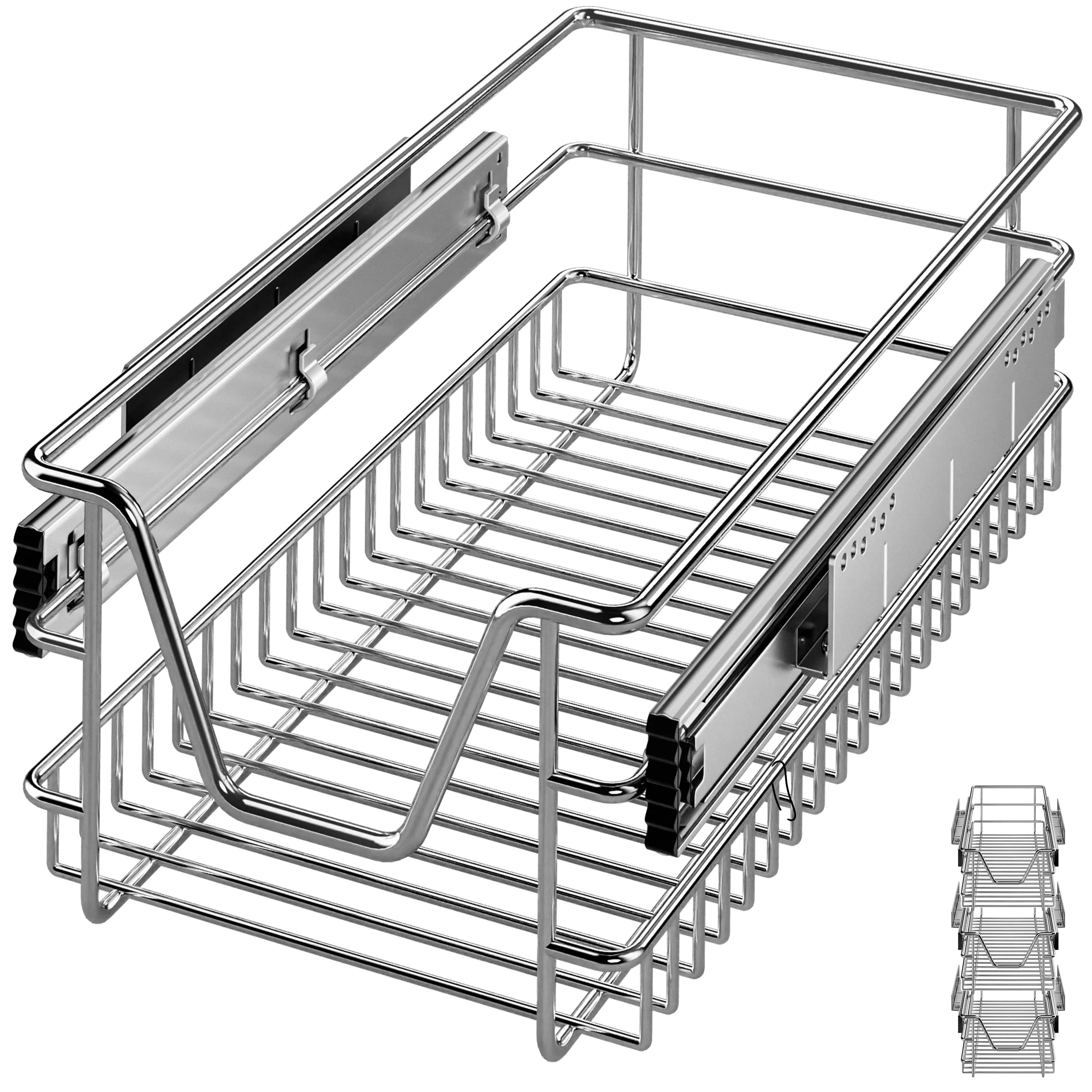 Teleskopschublade 3er-Set 30cm Schrankbreite Außenmaß Teleskopschublade 3er-Set 30cm Schrankbreite Außenmaß