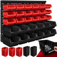 Werkzeugwand Schwarz/Rot 32-tlg mit Stapelboxen Werkzeugwand Schwarz/Rot 32-tlg mit Stapelboxen