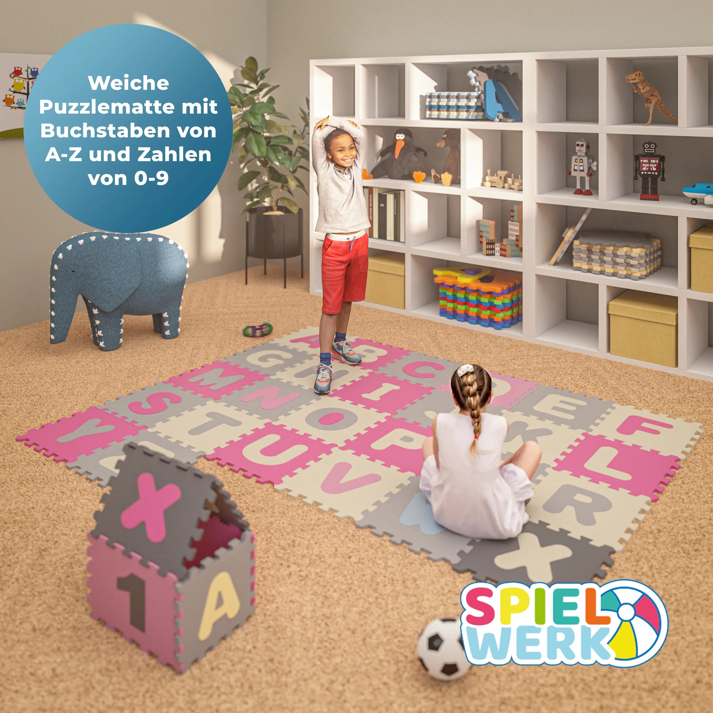 Puzzlematte 86-tlg Pink – Bild 2