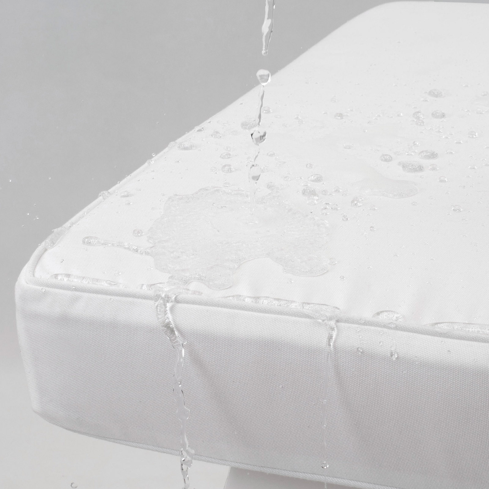 Polyrattan Eck-Modul Havanna Weiß/Grau – Bild 2