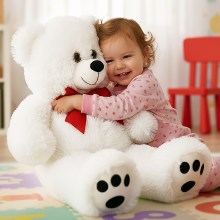 Plüschtier Teddybär L Weiß 50cm Plüschtier Teddybär L Weiß 50cm