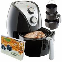 9in1 Heißluftfritteuse und Brotbackautomat Schwarz 3,6L 9in1 Heißluftfritteuse und Brotbackautomat Schwarz 3,6L