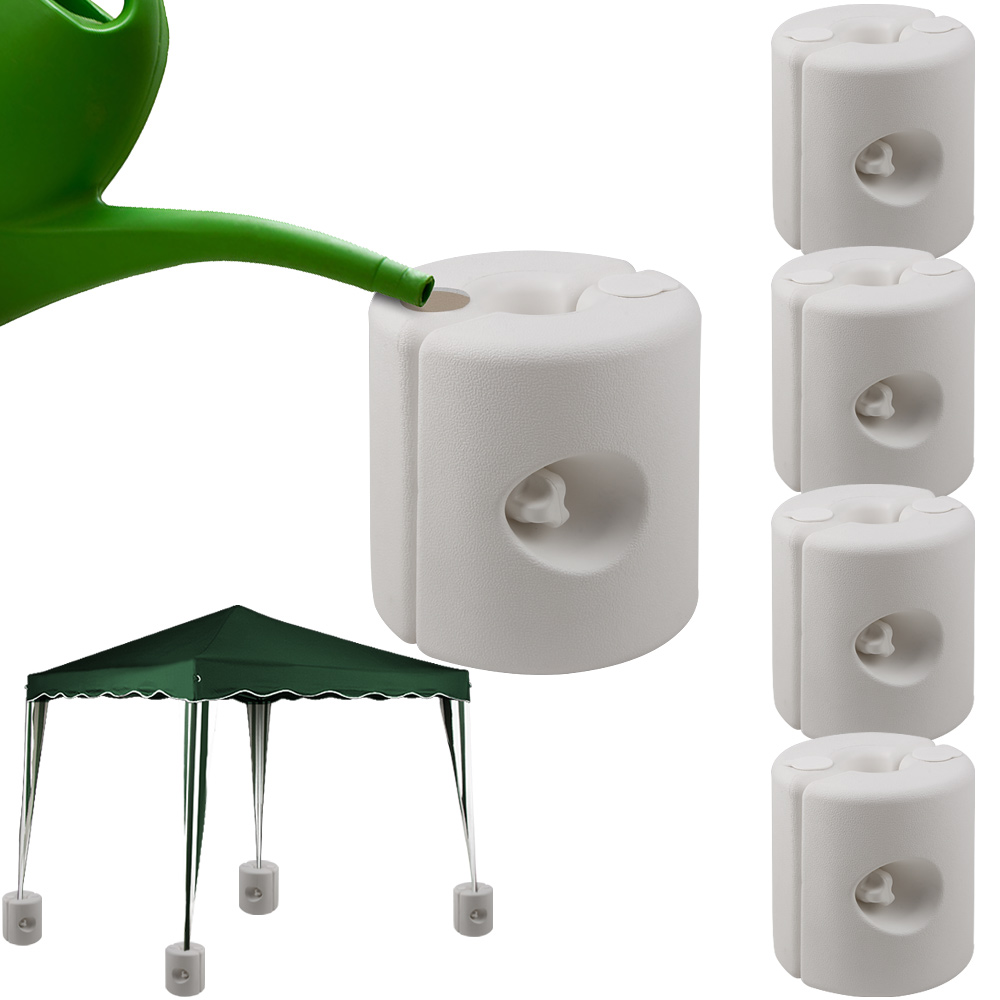 Pavillon Standsicherung 4er-Set Weiß – Bild 2