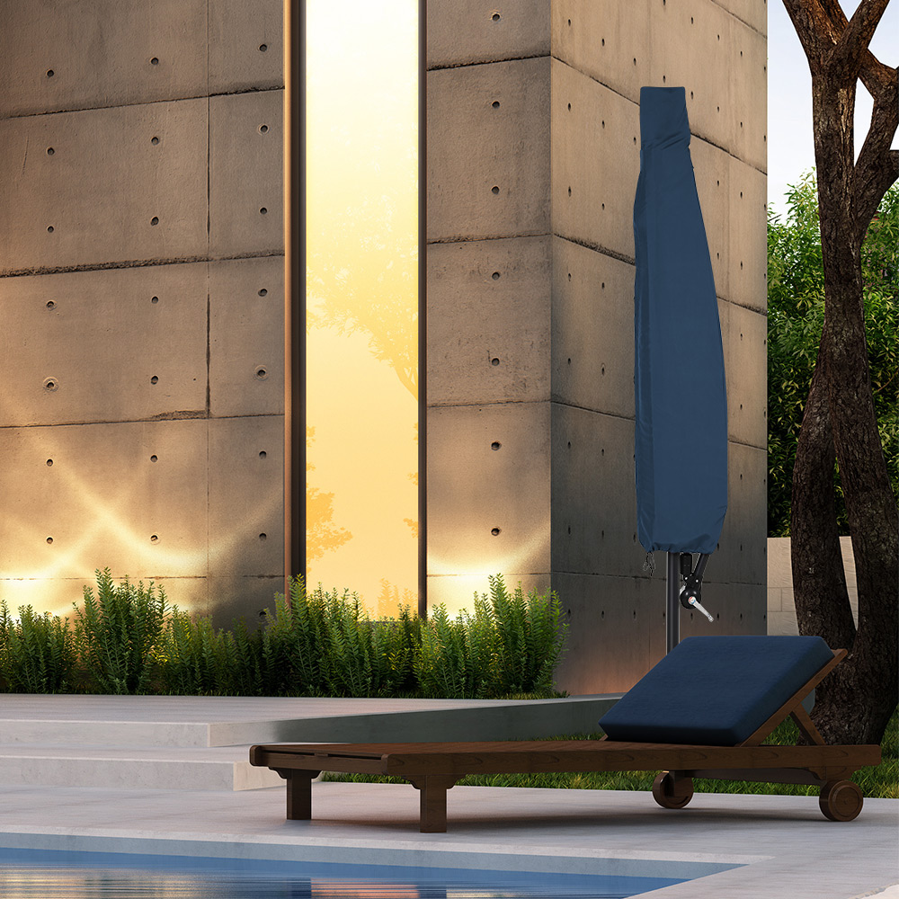 Abdeckung Ampelschirm Sonnenschirm Blau 3,5m – Bild 2