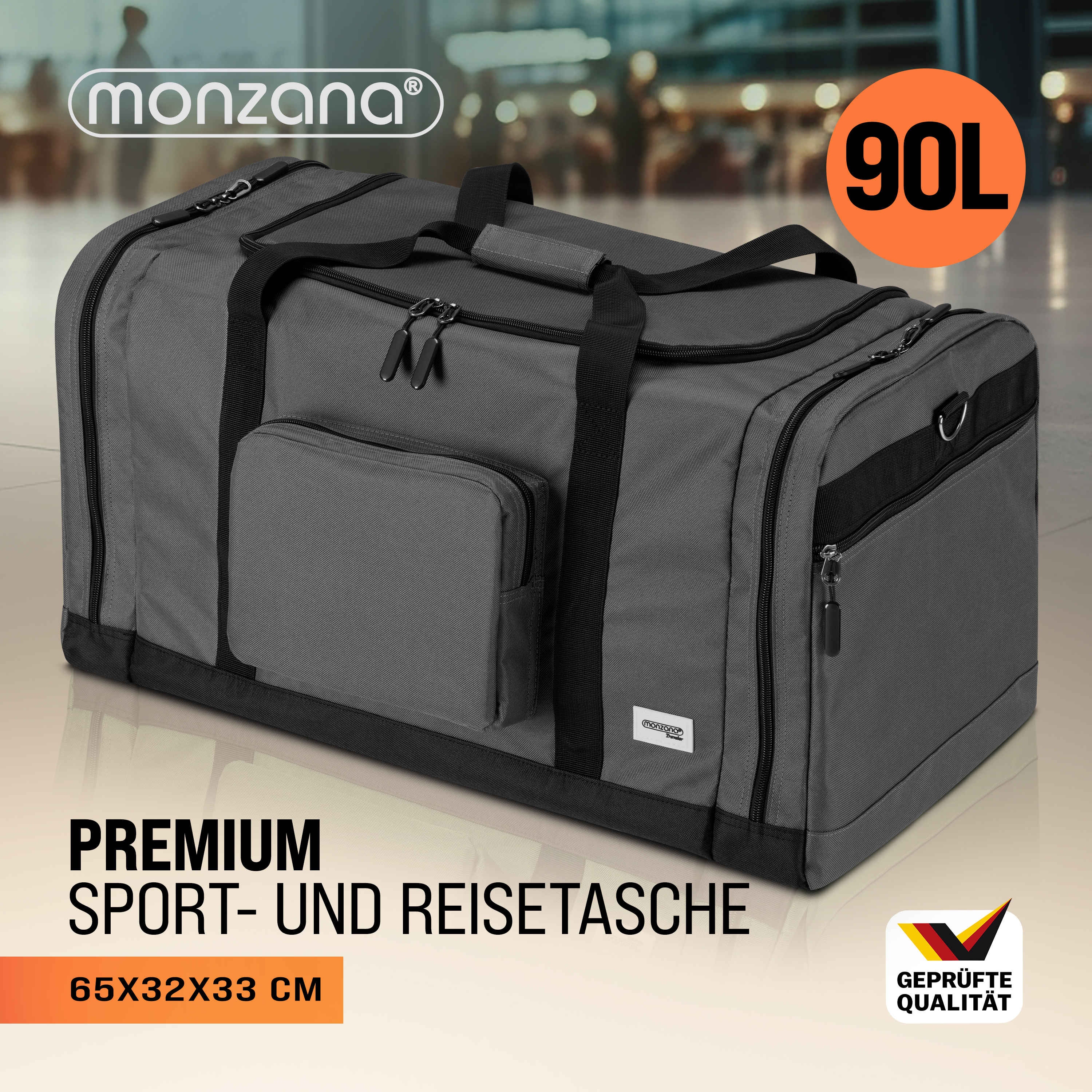 Reisetasche Schwarz 90L – Bild 2