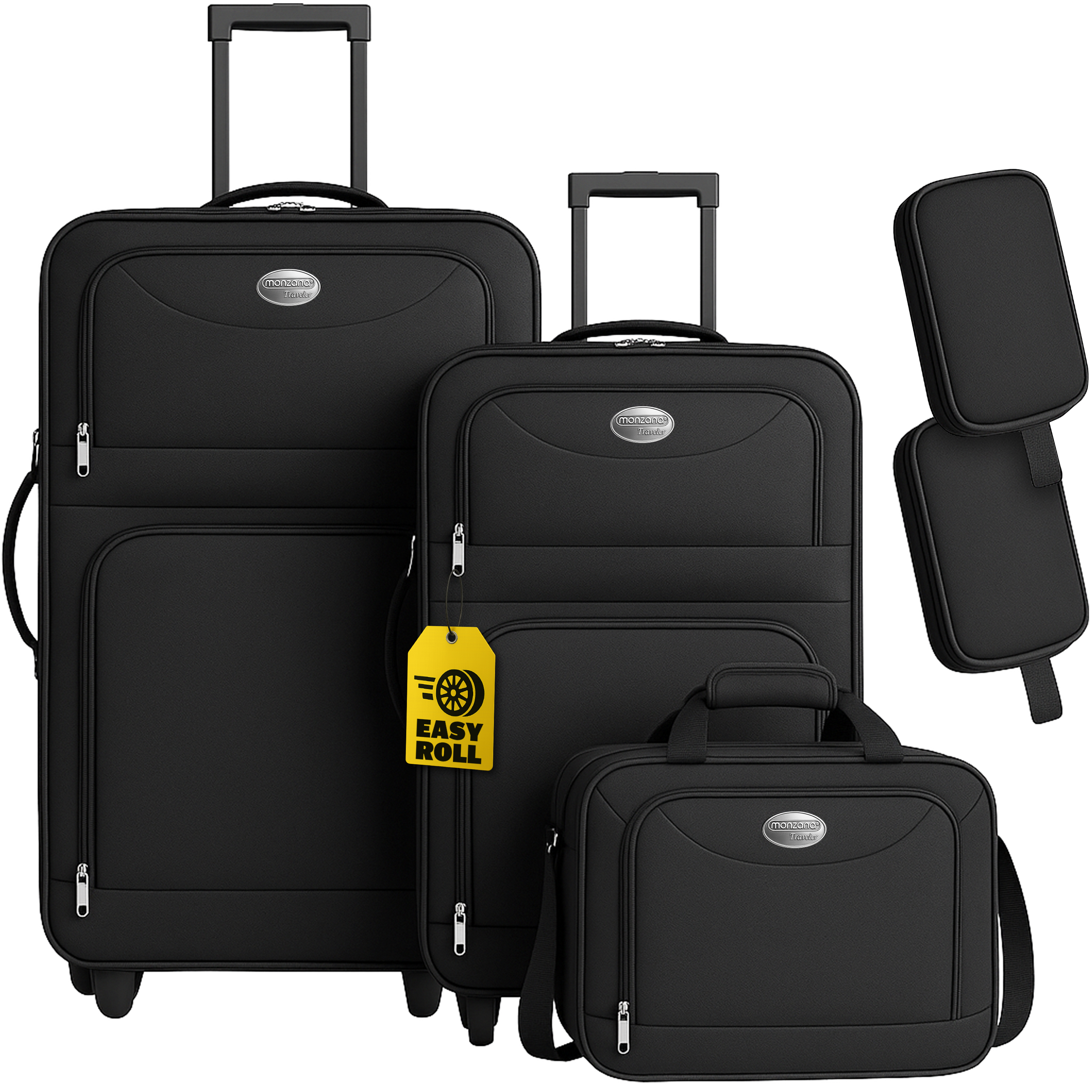 Koffer Set 5-tlg Schwarz – Bild 2