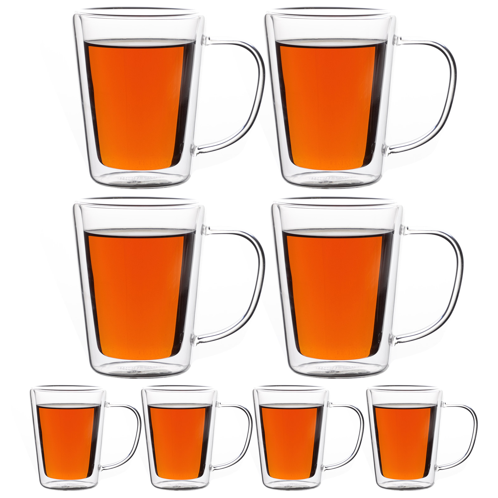 Thermo-Teegläser 8er-Set doppelwandig Thermo-Teegläser 8er-Set doppelwandig