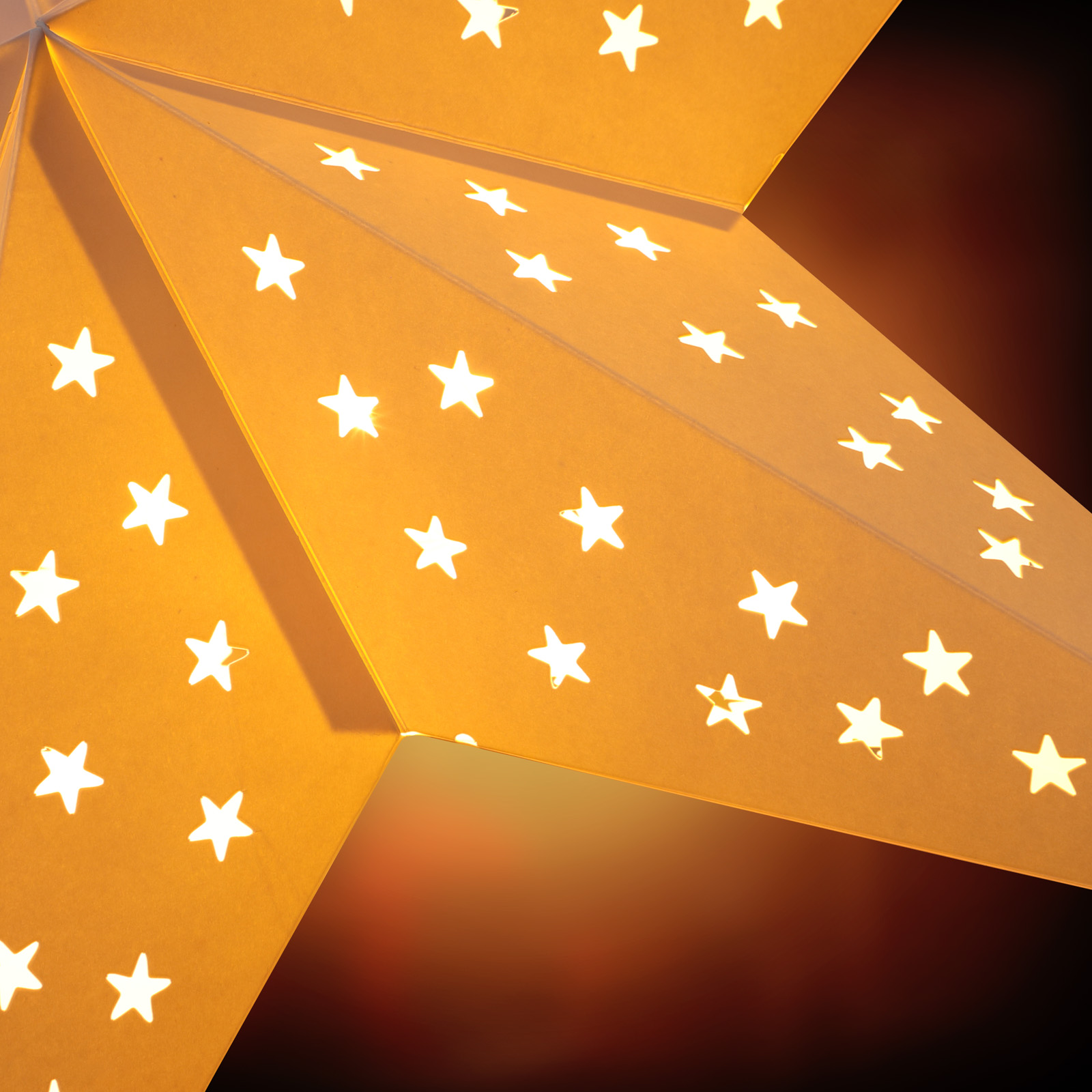 Papierstern LED Creme Ø60cm 5 Arme – Bild 2