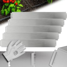 Beeteinfassung 5er-Set Silber Metall 5mx18cm Beeteinfassung 5er-Set Silber Metall 5mx18cm