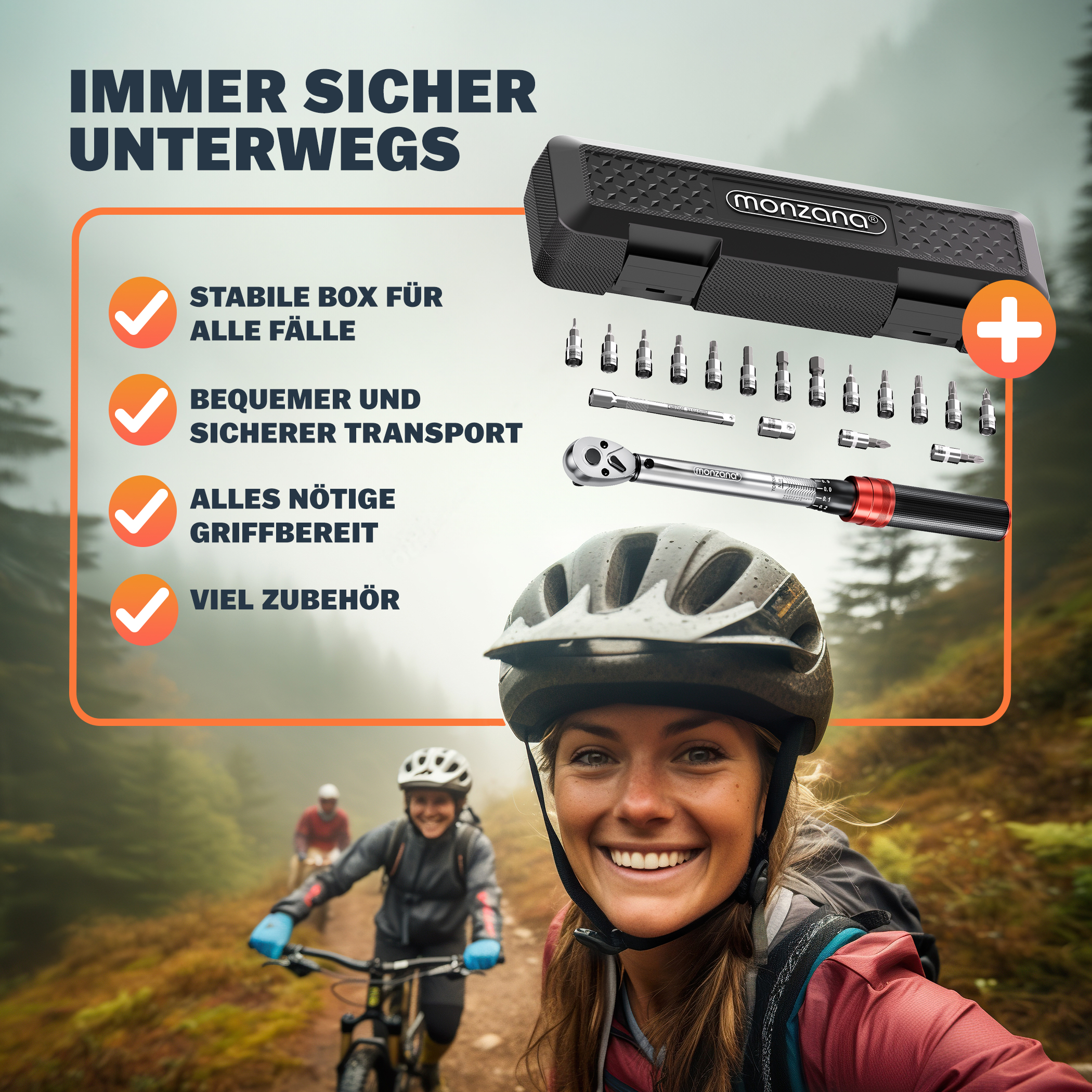 Drehmomentschlüssel-Set 18-tlg Fahrrad/Motorrad – Bild 2