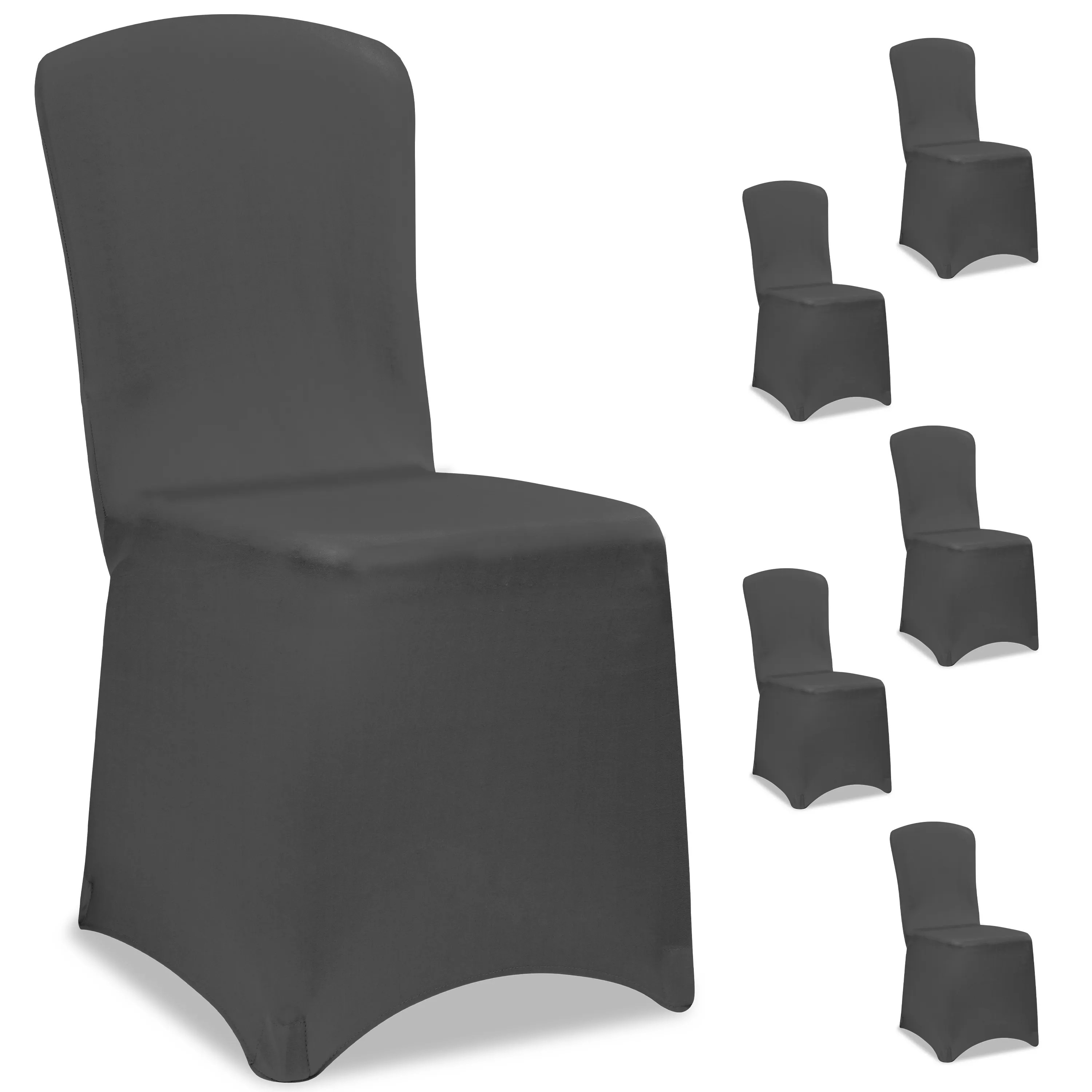 Stuhlhusse 6er-Set Anthrazit OEKO-TEX® Stuhlhusse 6er-Set Anthrazit OEKO-TEX®