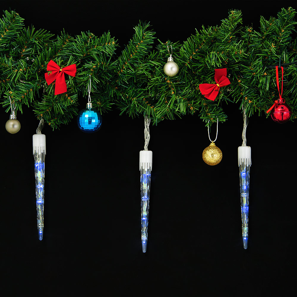 Lichterkette Weihnachten Eiszapfen Warmweiß 6,2m – Bild 2