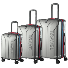 Hartschalenkofferset Premium 3-tlg Silber-Grau Hartschalenkofferset Premium 3-tlg Silber-Grau