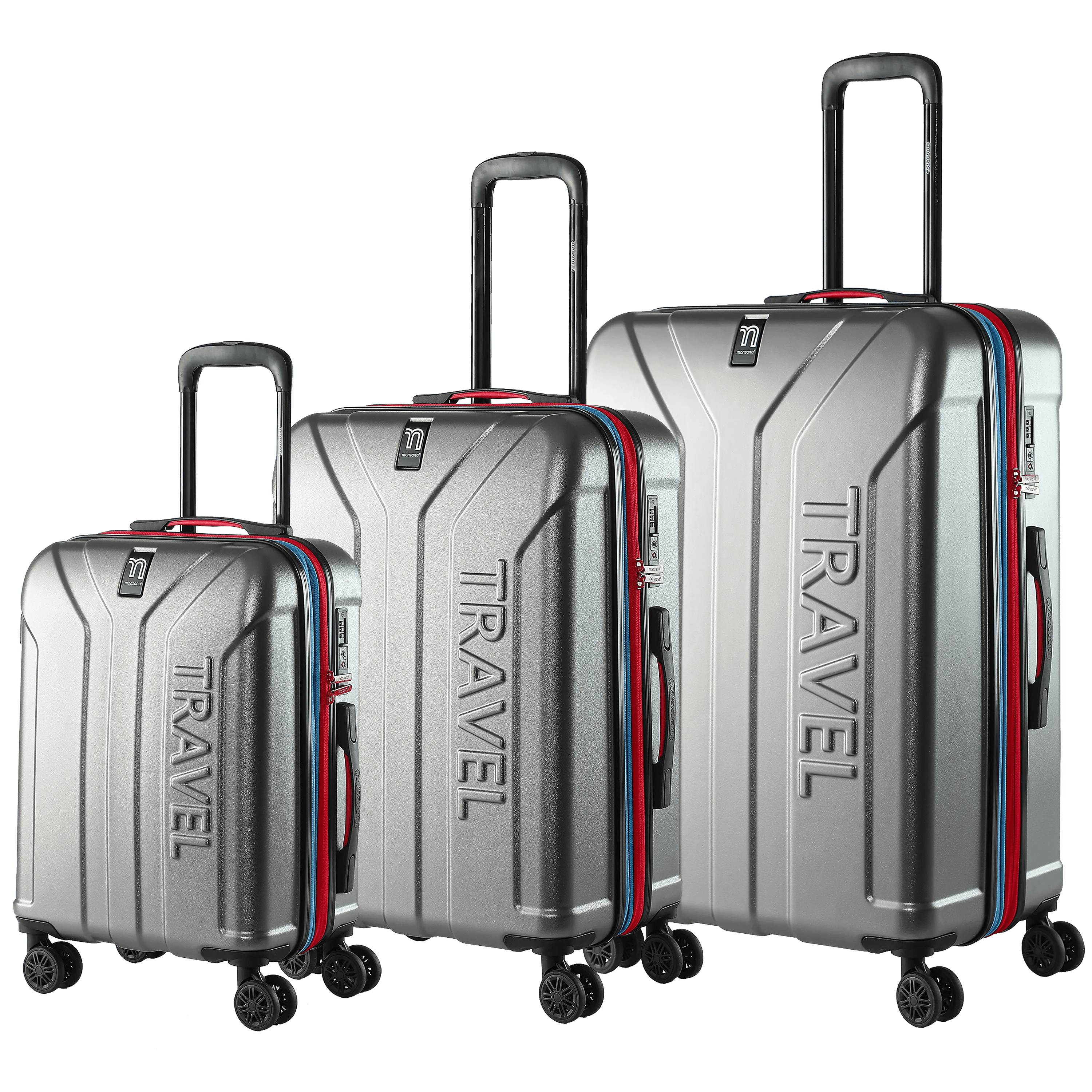 Hartschalenkofferset Premium 3-tlg Silber-Grau Hartschalenkofferset Premium 3-tlg Silber-Grau