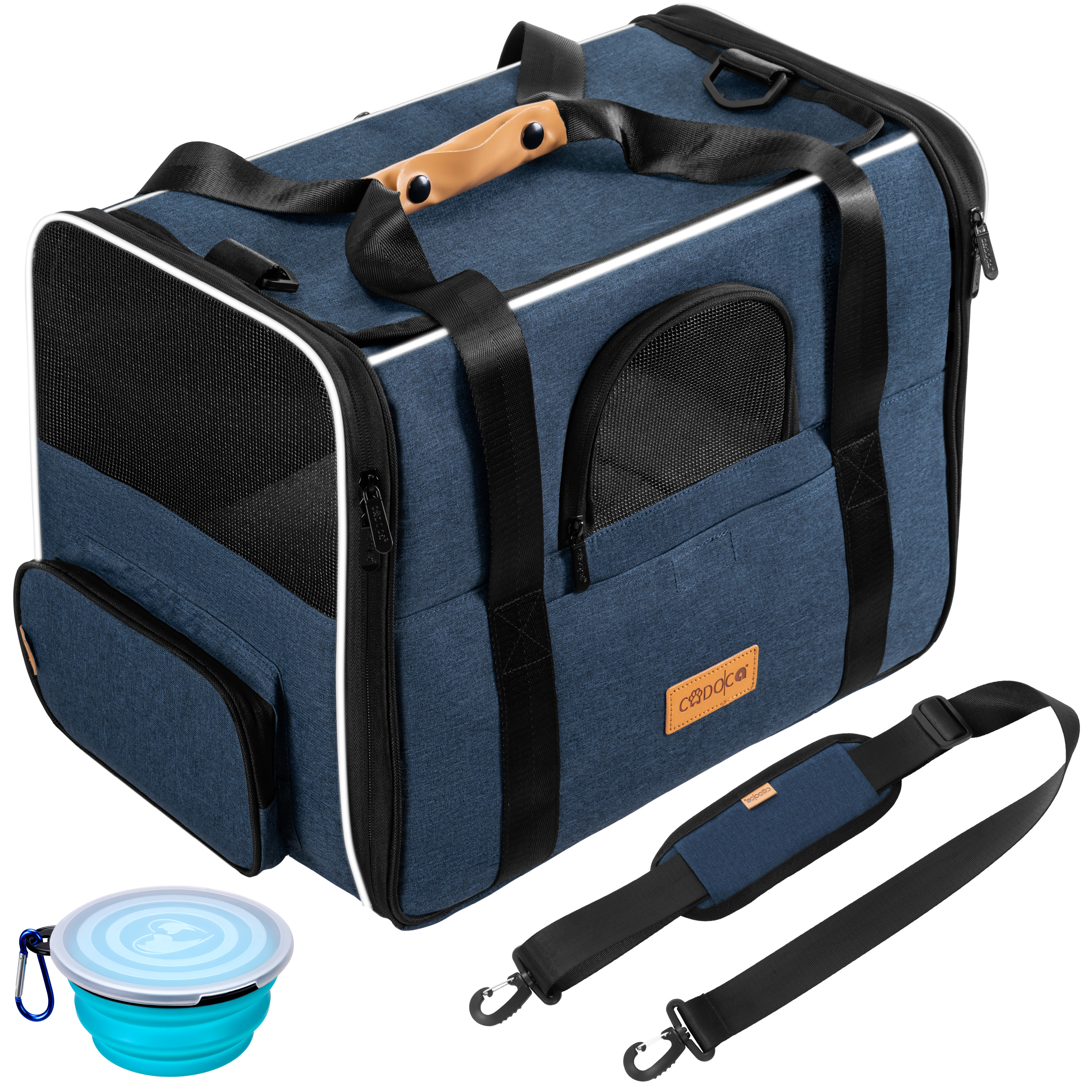 Katzentransportbox Blau 44x34x31cm bis 20kg – Bild 2