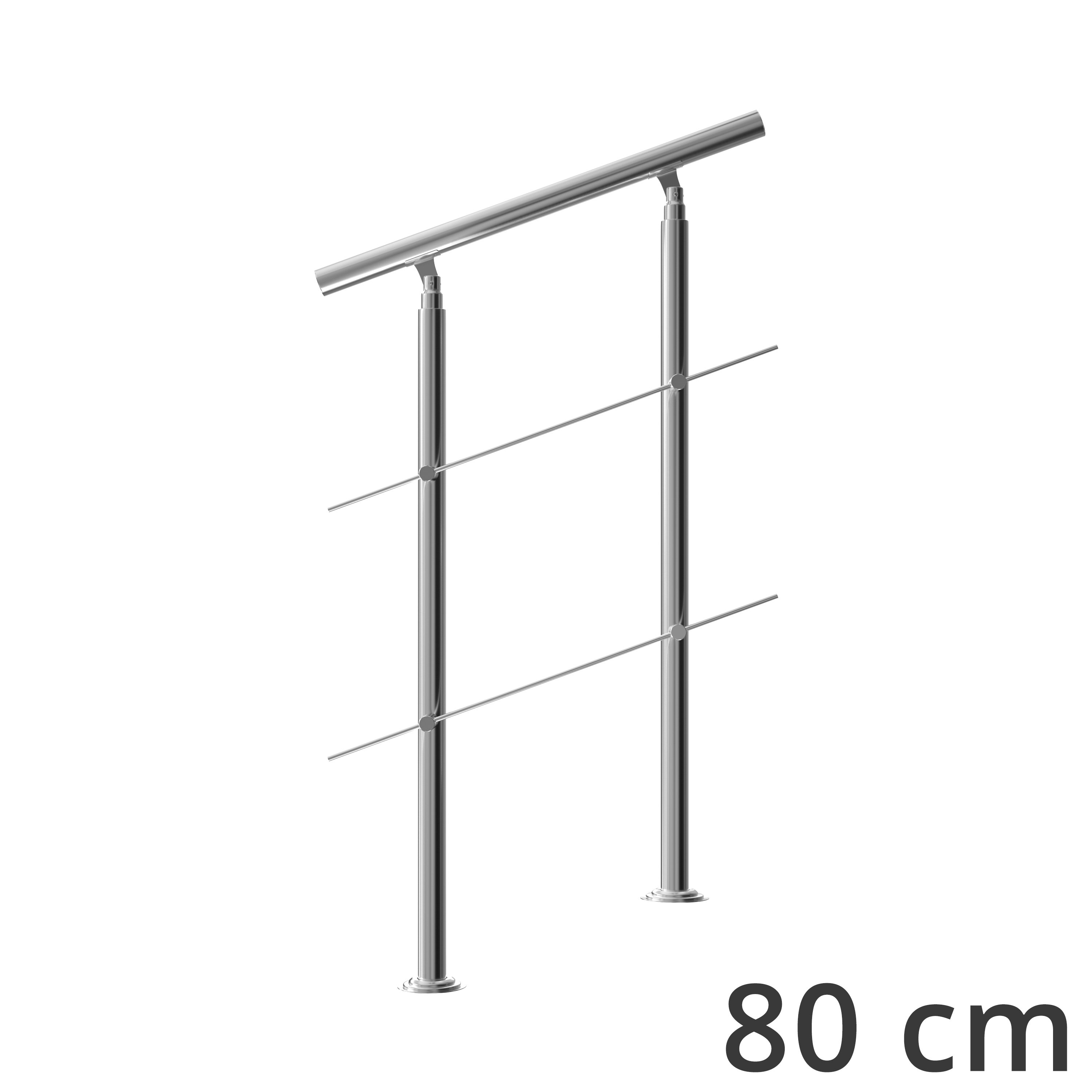 Treppengeländer Edelstahl 80cm 2 Streben – Bild 2