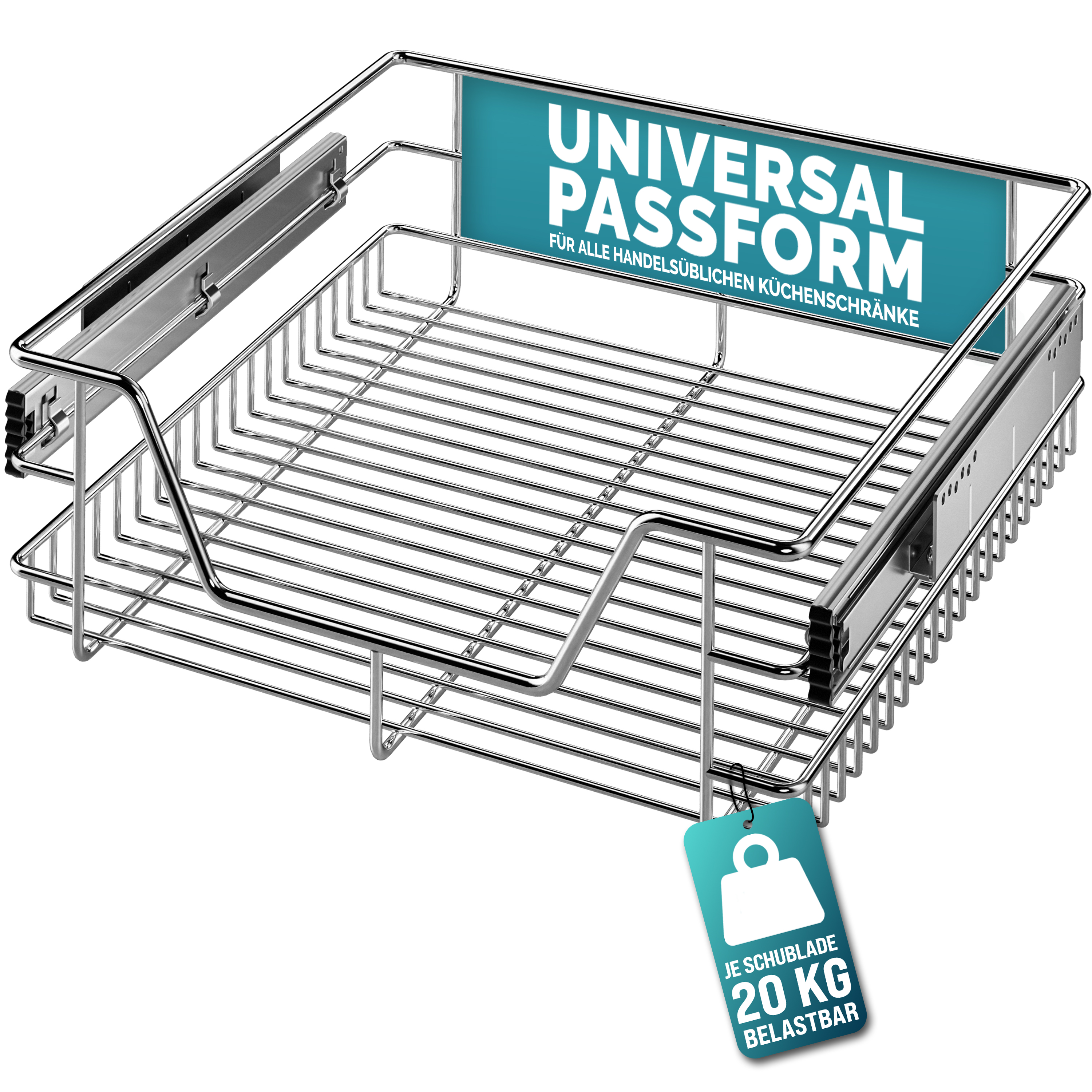 Teleskopschublade 50cm Schrankbreite Außenmaß – Bild 2