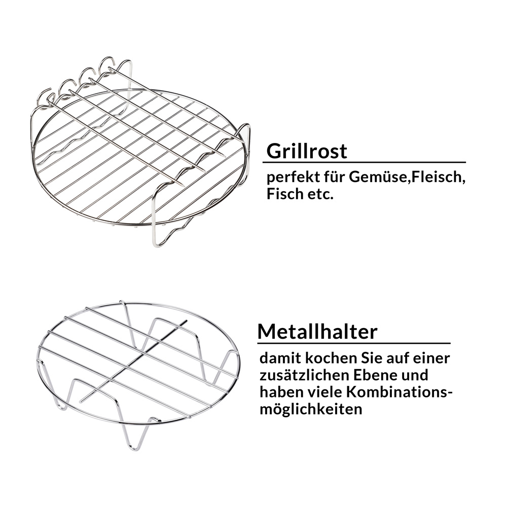 Zubehör-Set Heißluftfritteuse 9-tlg – Bild 2