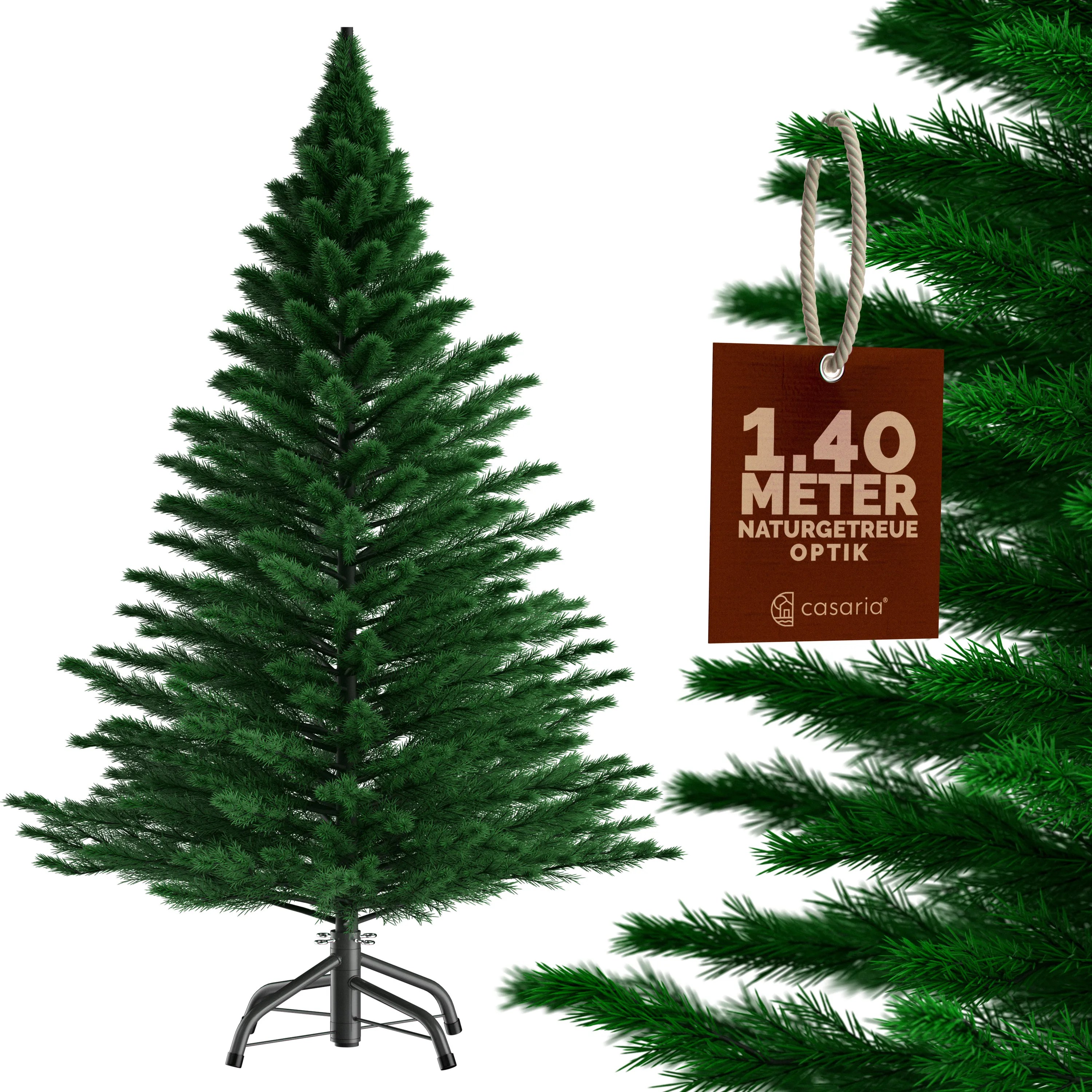 Künstlicher Weihnachtsbaum 140cm PE Edeltanne realistische Optik Künstlicher Weihnachtsbaum 140cm PE Edeltanne realistische Optik