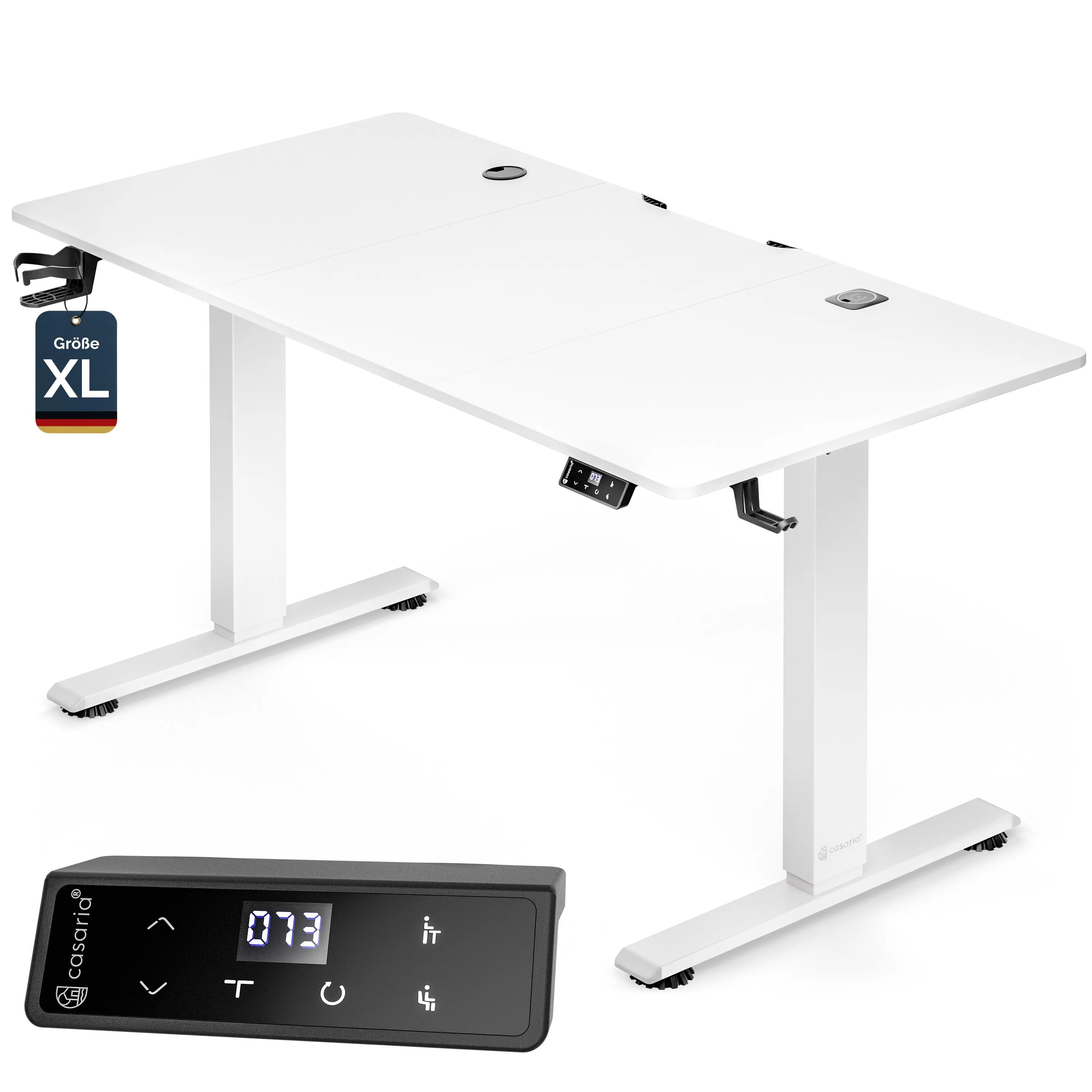 Höhenverstellbarer Schreibtisch Weiß 160x75x72-117cm Höhenverstellbarer Schreibtisch Weiß 160x75x72-117cm