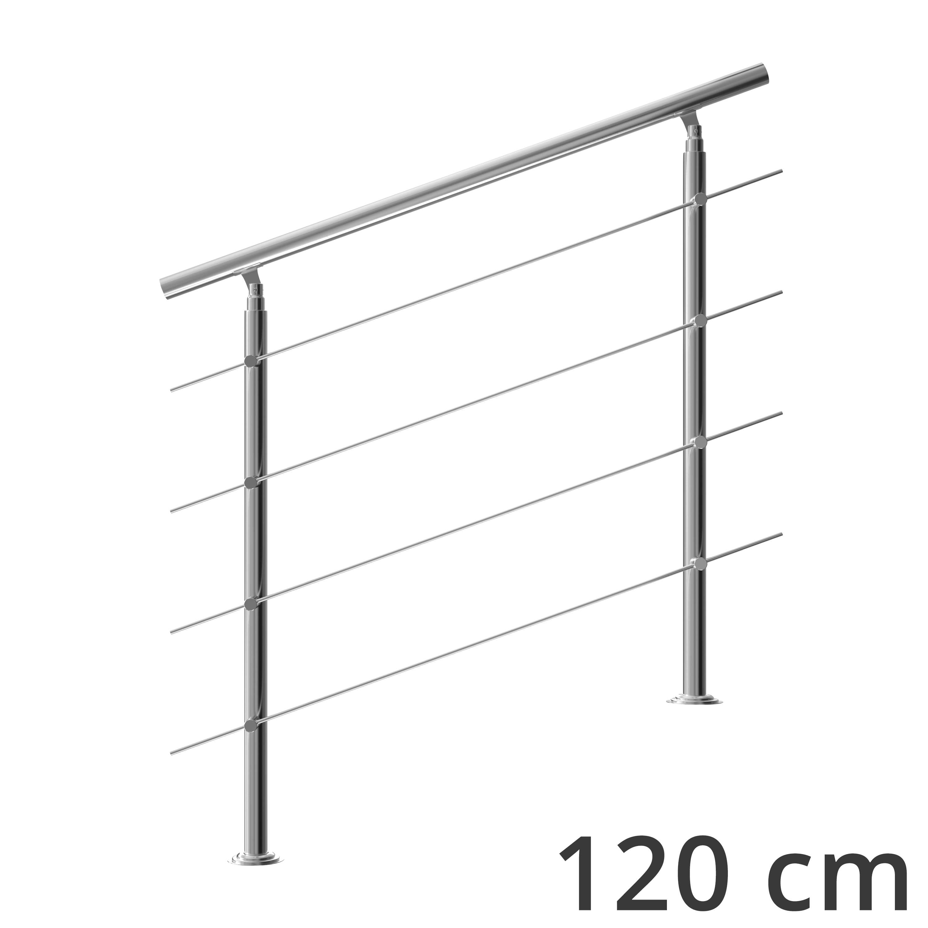 Treppengeländer Edelstahl 120cm 4 Streben – Bild 2