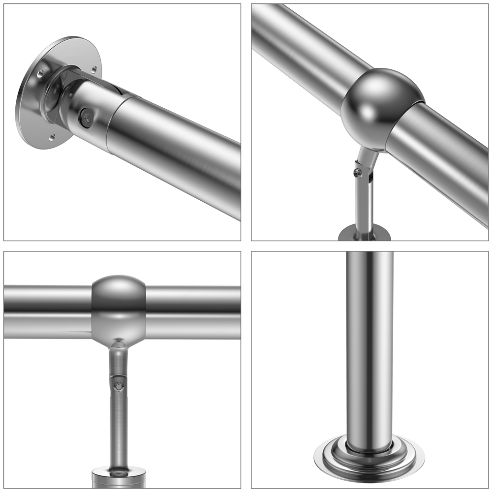 Eingangsgeländer Edelstahl 150cm – Bild 2