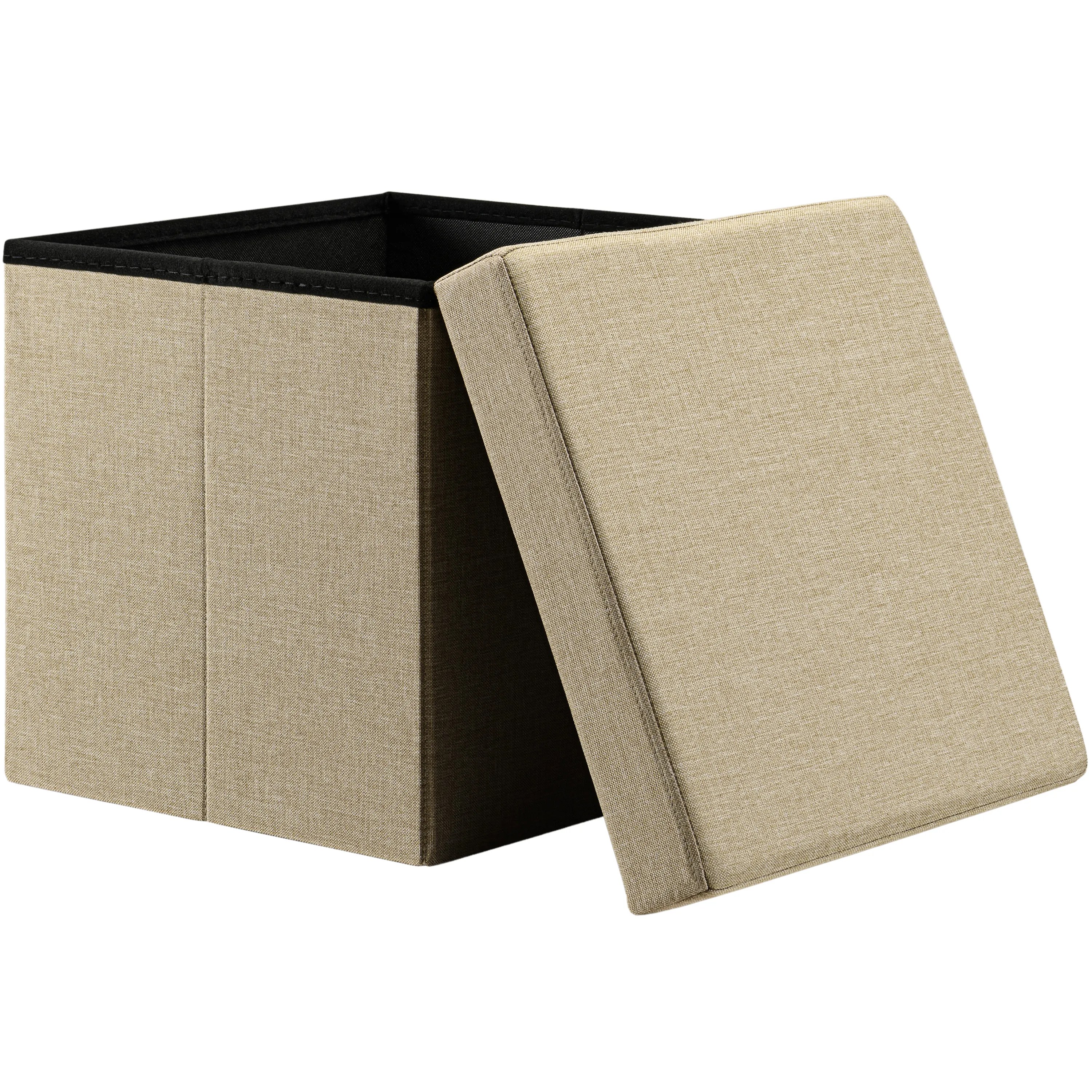 Sitzhocker Beige 38x38x38cm faltbar – Bild 2