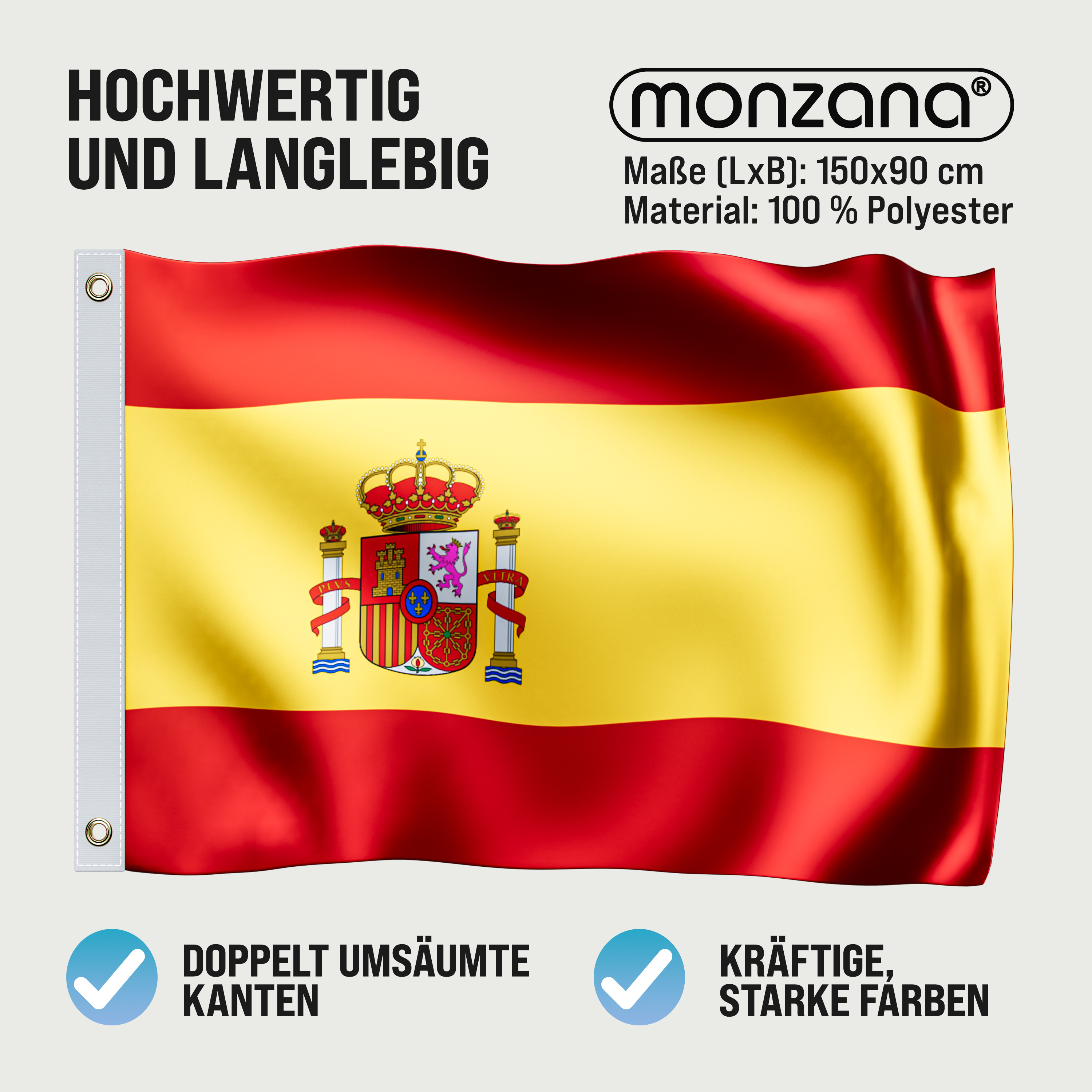 Flagge Spanien 150x90cm – Bild 2