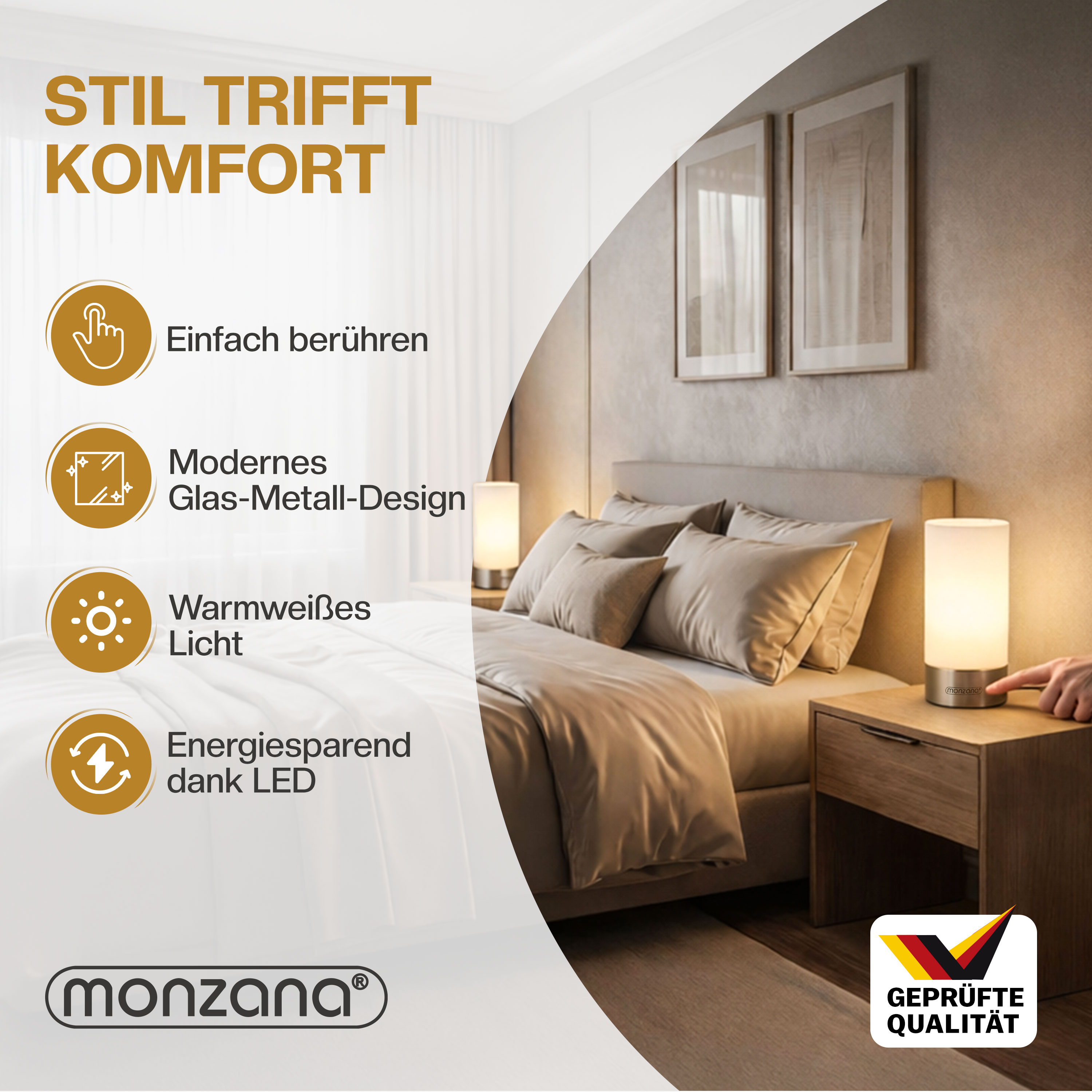 Tischlampe Lumo 2er-Set Weiß – Bild 2