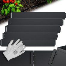Beeteinfassung 5er-Set Schwarz Metall 5mx18cm Beeteinfassung 5er-Set Schwarz Metall 5mx18cm