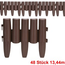 Beeteinfassung 6er-Set Braun 13,44m Beeteinfassung 6er-Set Braun 13,44m