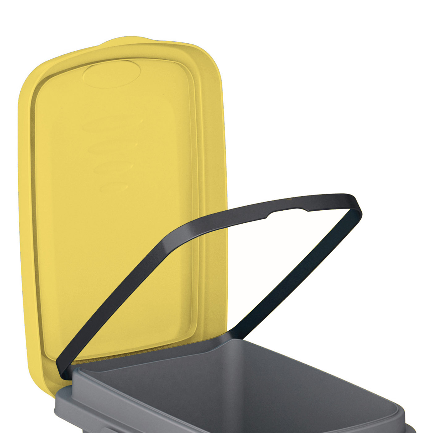 Mülleimer Grau/Gelb Kunststoff 25L – Bild 2
