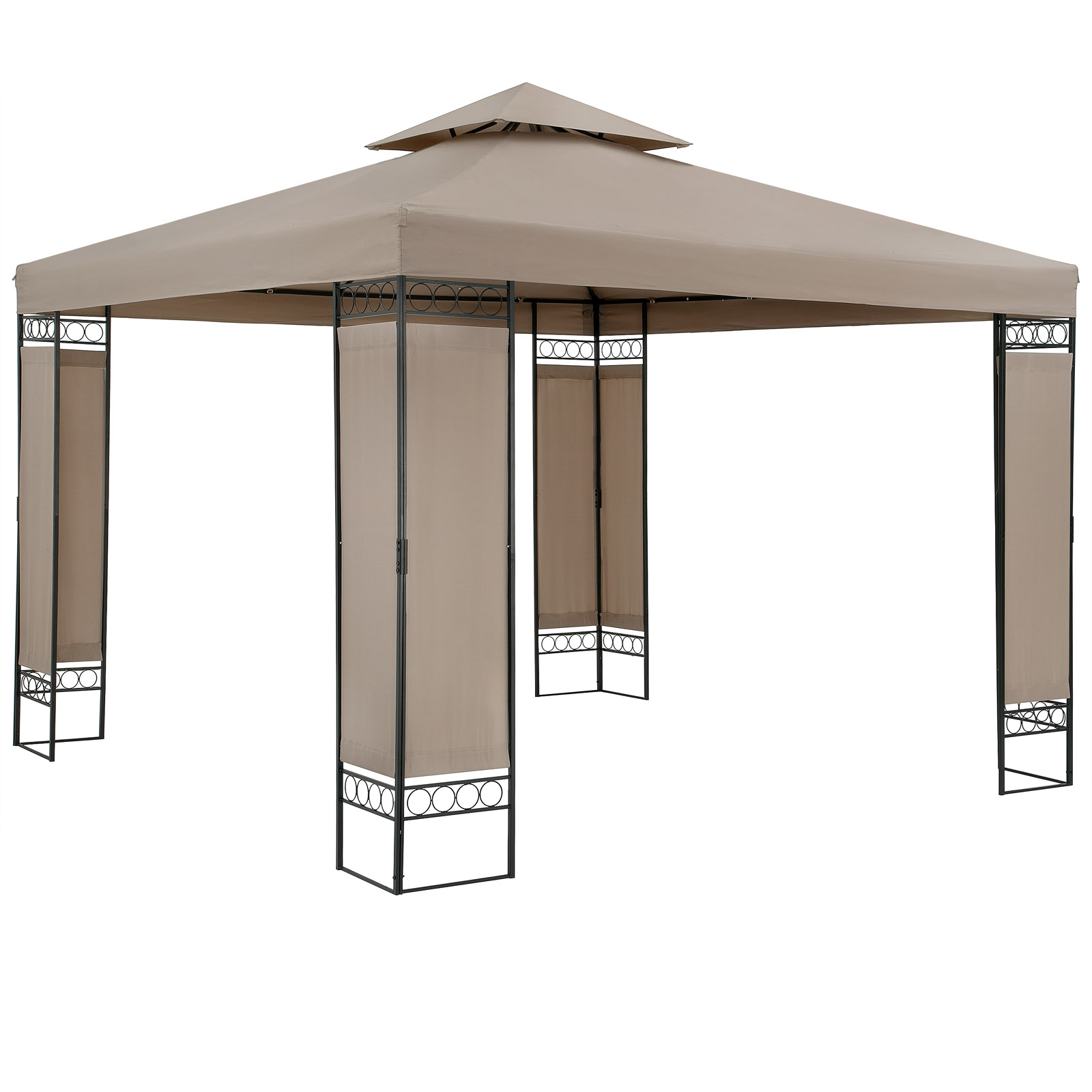 Pavillon Lorca Taupe 3x3m UV-Schutz 50+ Pavillon Lorca Taupe 3x3m UV-Schutz 50+