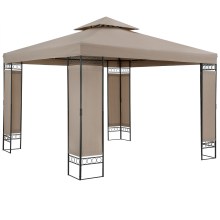 Pavillon Lorca Taupe 3x3m UV-Schutz 50+ Pavillon Lorca Taupe 3x3m UV-Schutz 50+