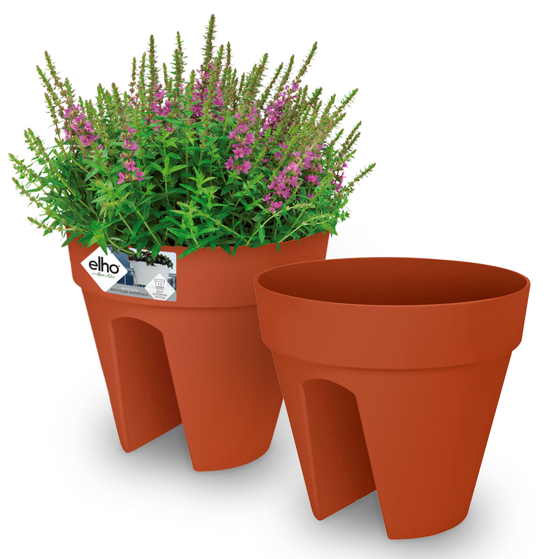 Blumentopf Terrakotta 2er-Set 28,5x25,5cm – Bild 2