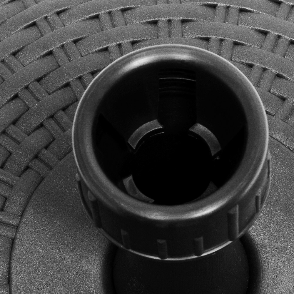 Schirmständer Anthrazit Polyrattan Optik Ø45cm – Bild 2