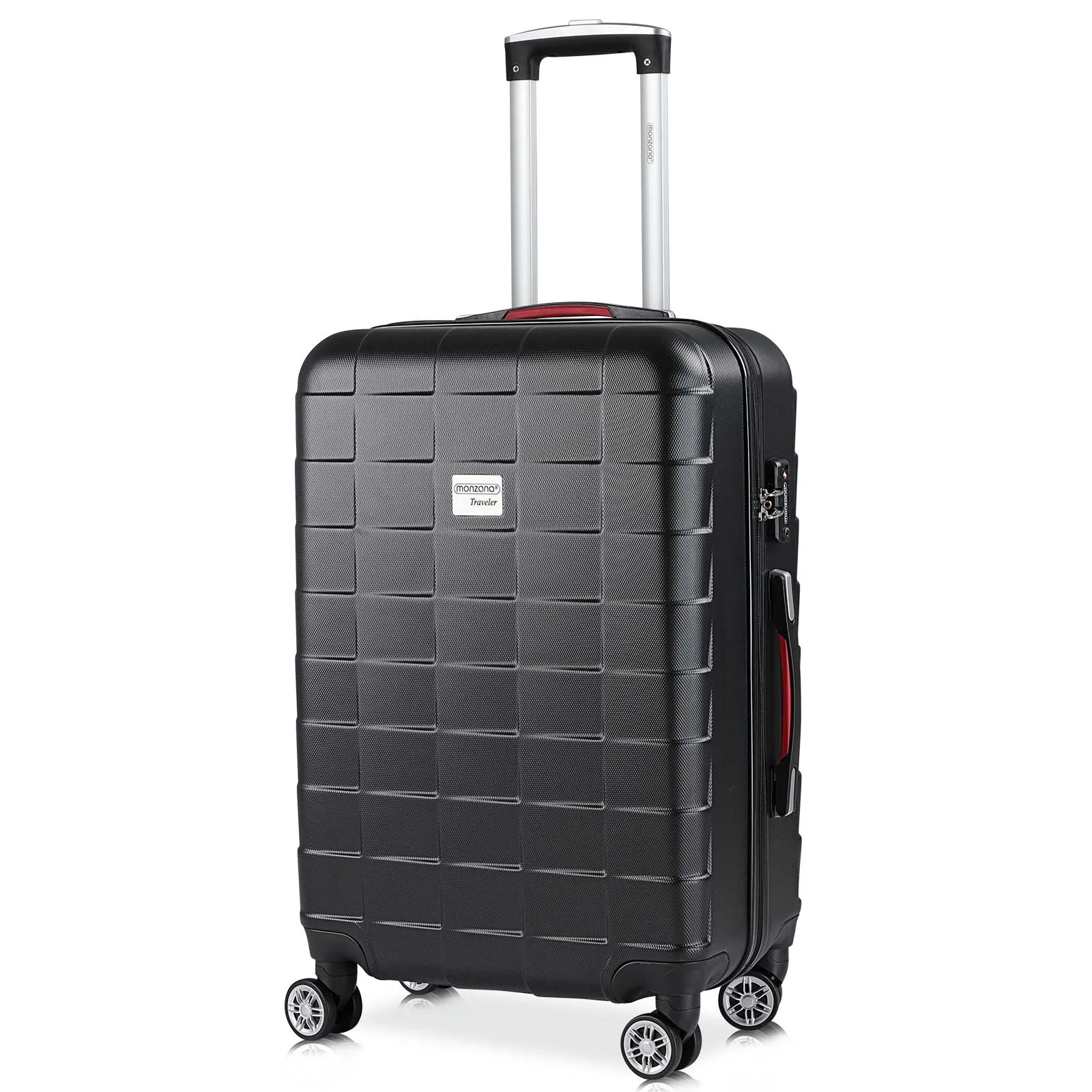 Hartschalenkoffer L Rollen 360º Reisekoffer 80L Schwarz ABS Hartschalenkoffer L Rollen 360º Reisekoffer 80L Schwarz ABS