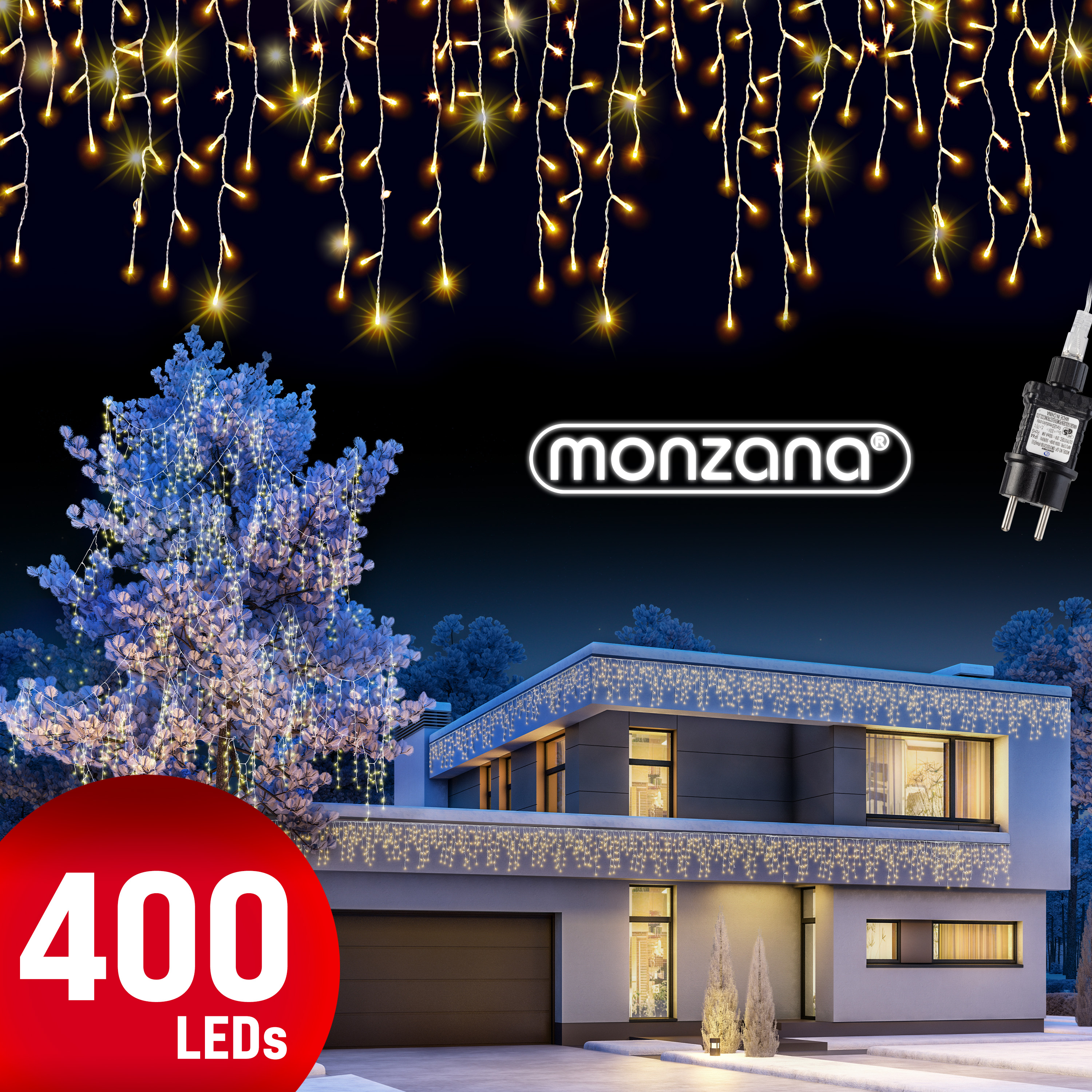 Regenlichterkette LED Warmweiß 15m Regenlichterkette LED Warmweiß 15m