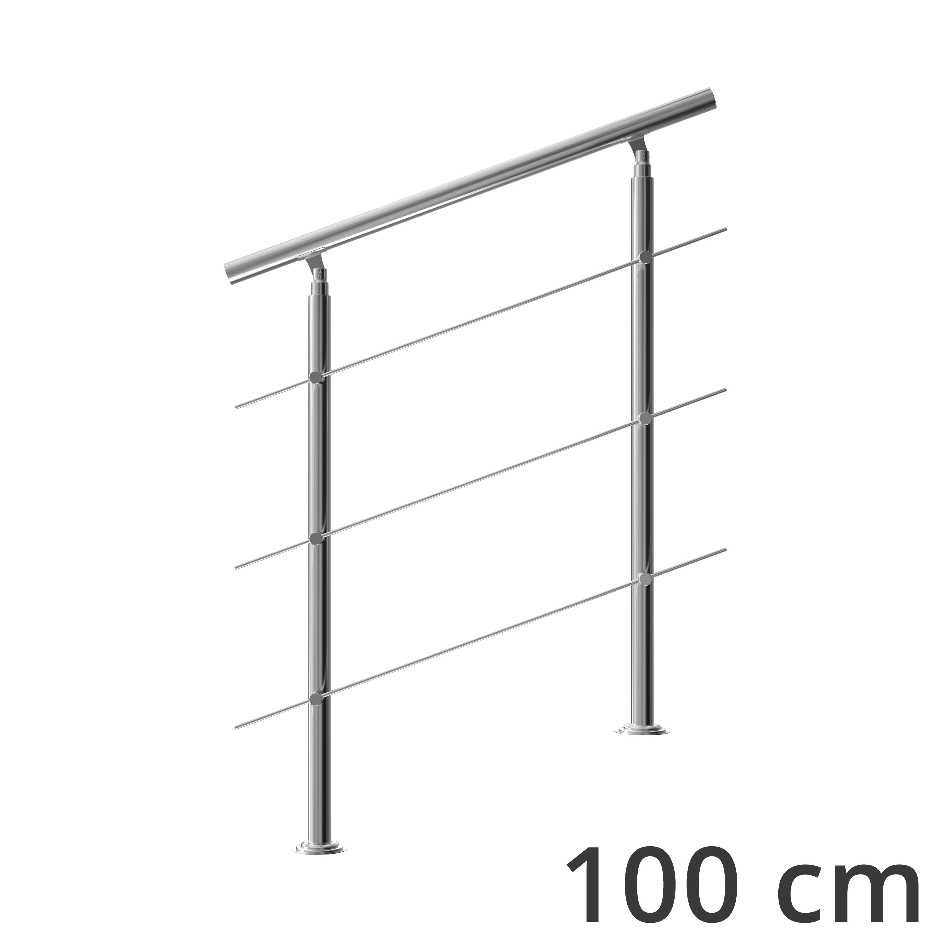 Treppengeländer Edelstahl 100cm 3 Streben – Bild 2