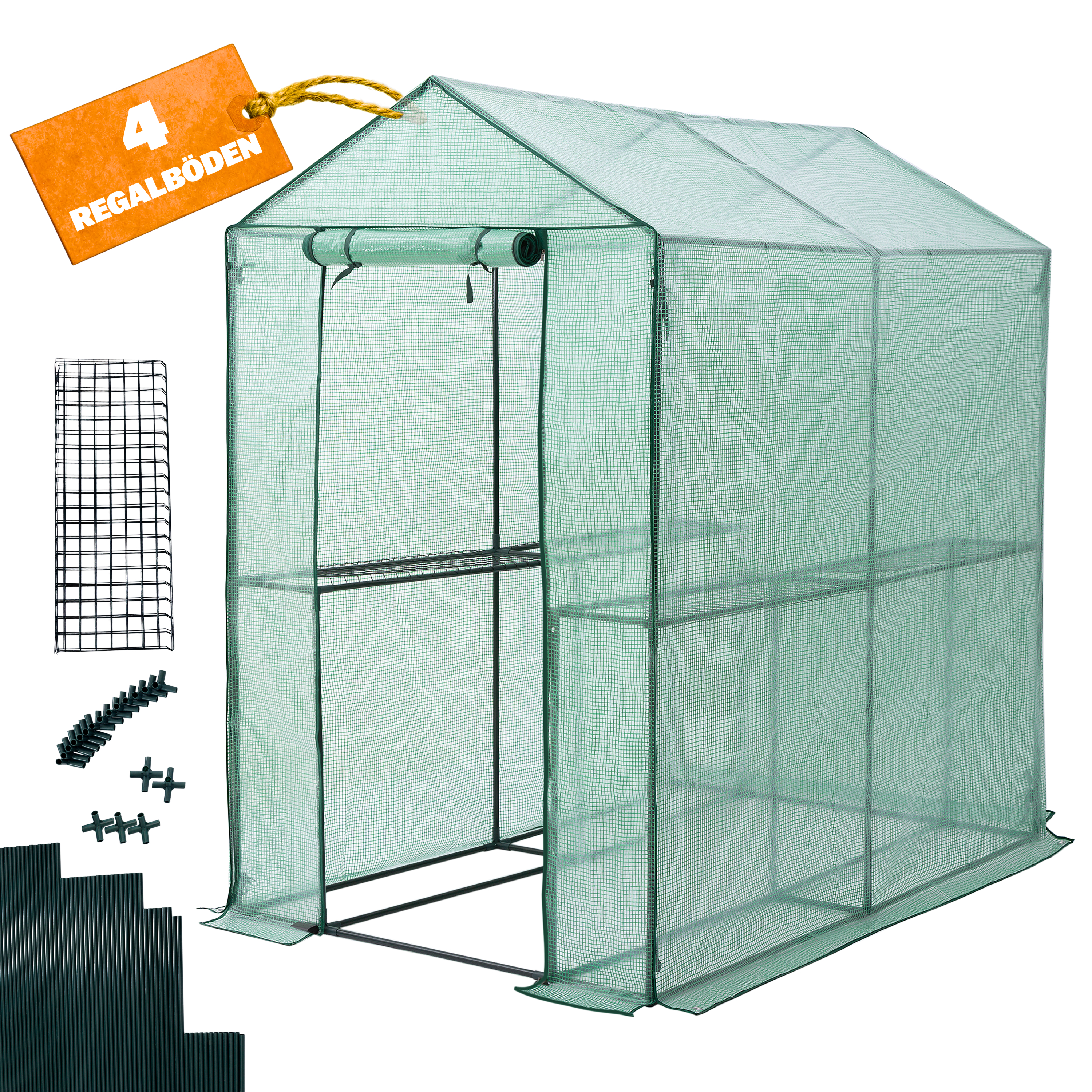 Foliengewächshaus 190x186x120cm – Bild 2