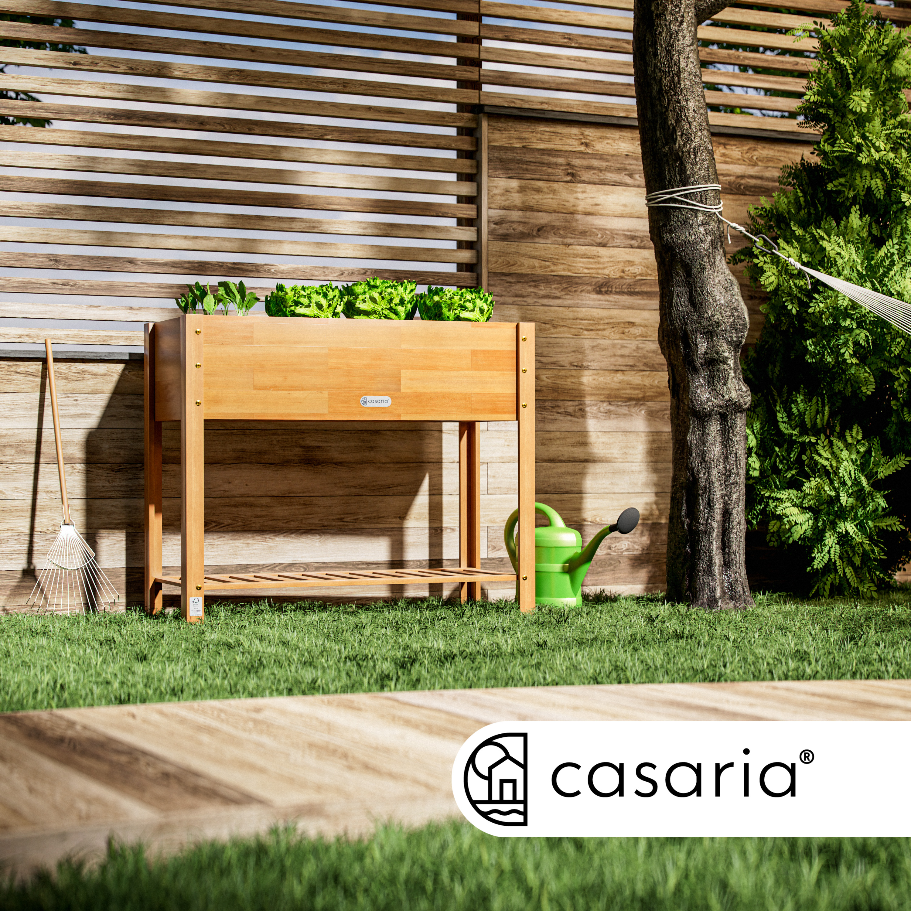 Hochbeet Akazienholz FSC®-zertifiziert 100x40x84cm – Bild 2