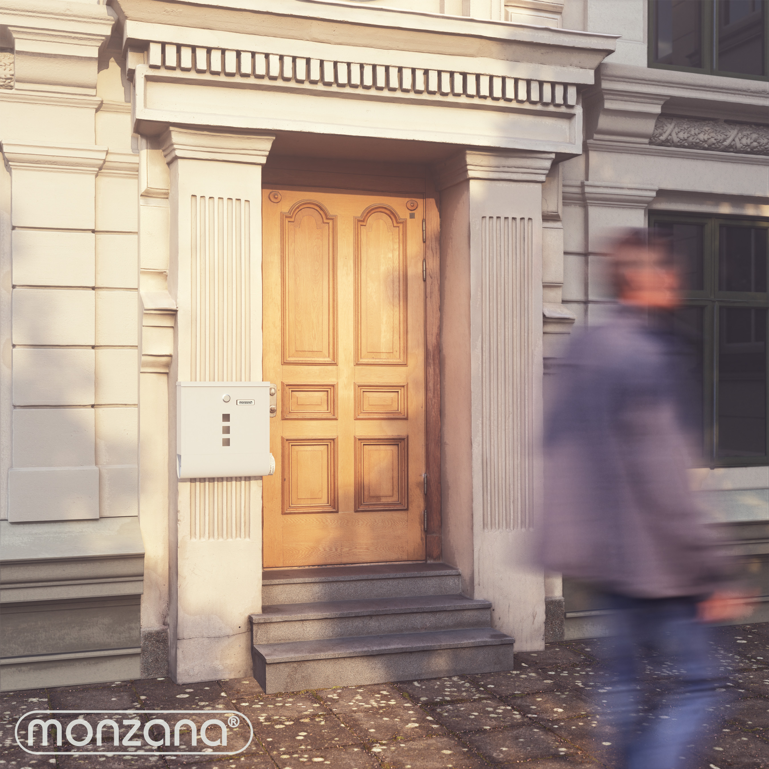 Briefkasten Weiß Stahl 30,5x10x33,5cm – Bild 2