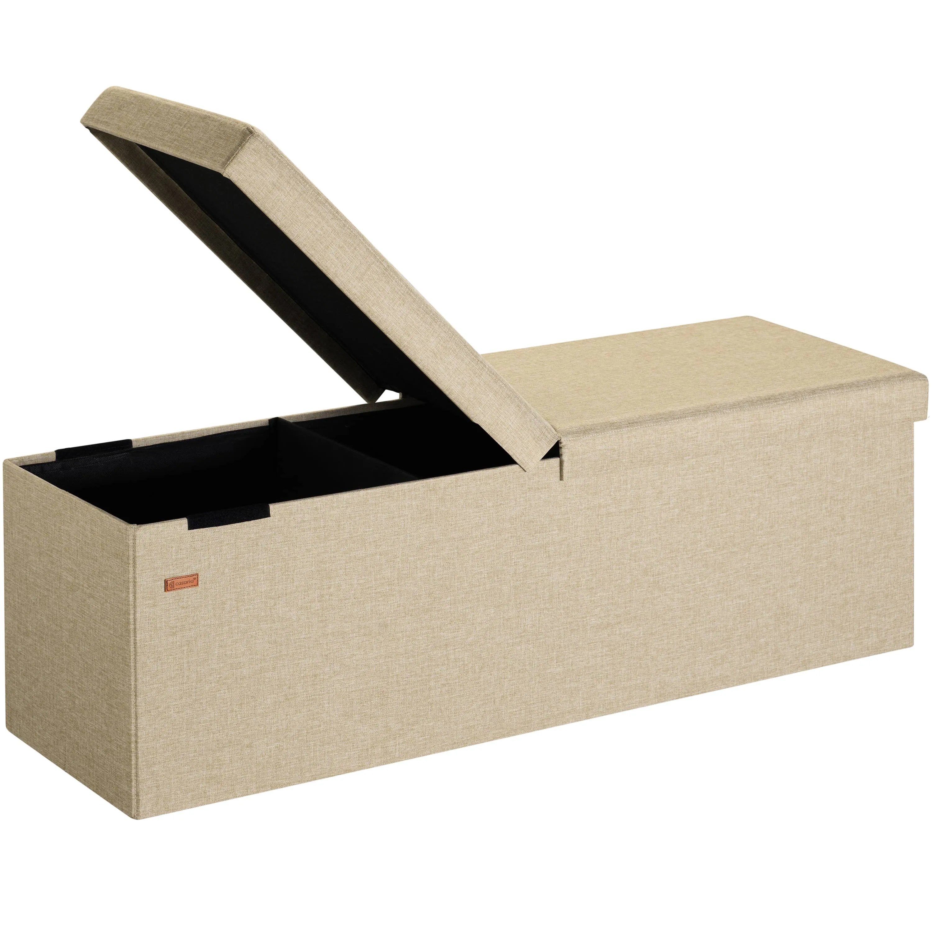 Sitzbank Beige 115x38x38cm mit Klappdeckel Sitzbank Beige 115x38x38cm mit Klappdeckel