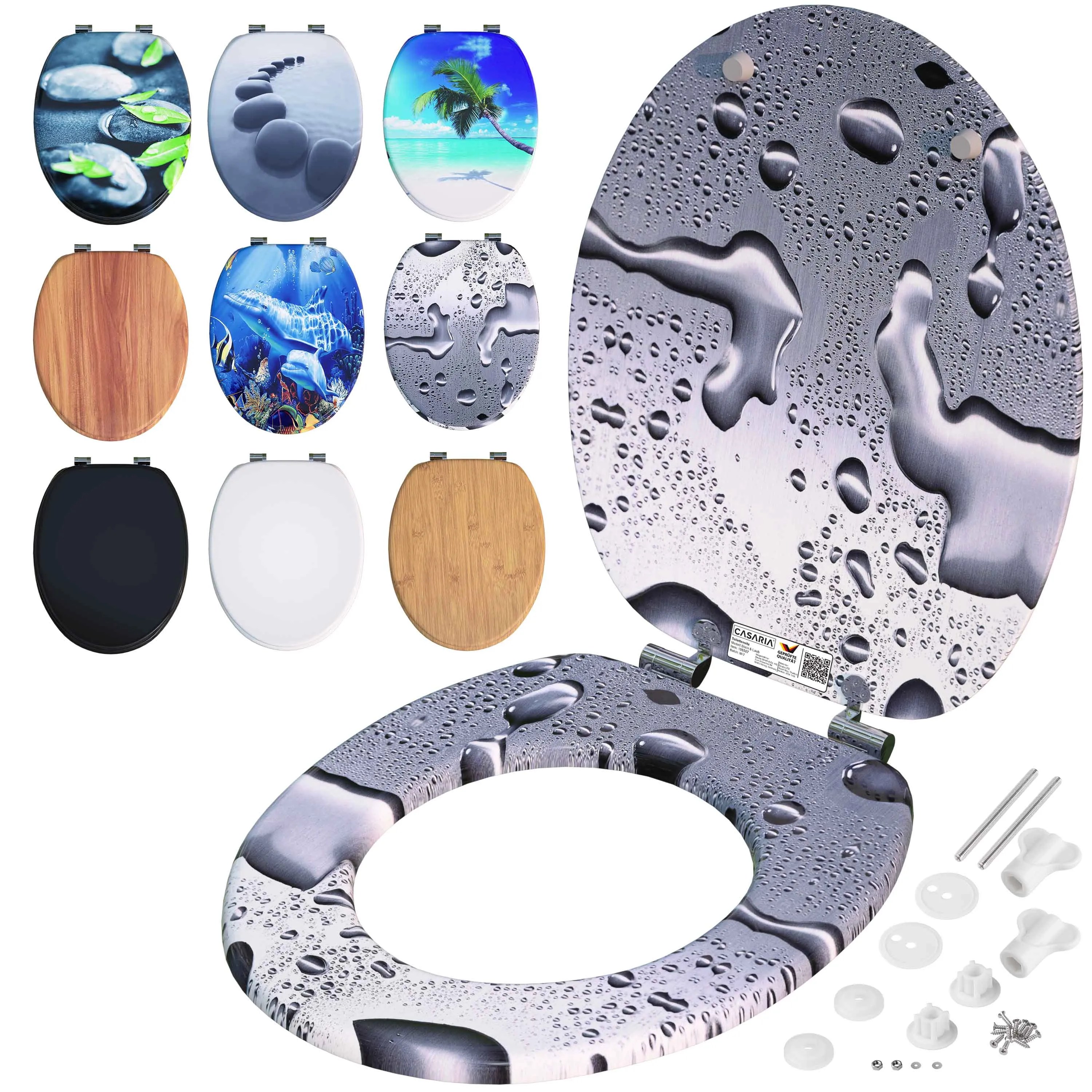 Toilettensitz Waterdrops mit Absenkautomatik Toilettensitz Waterdrops mit Absenkautomatik